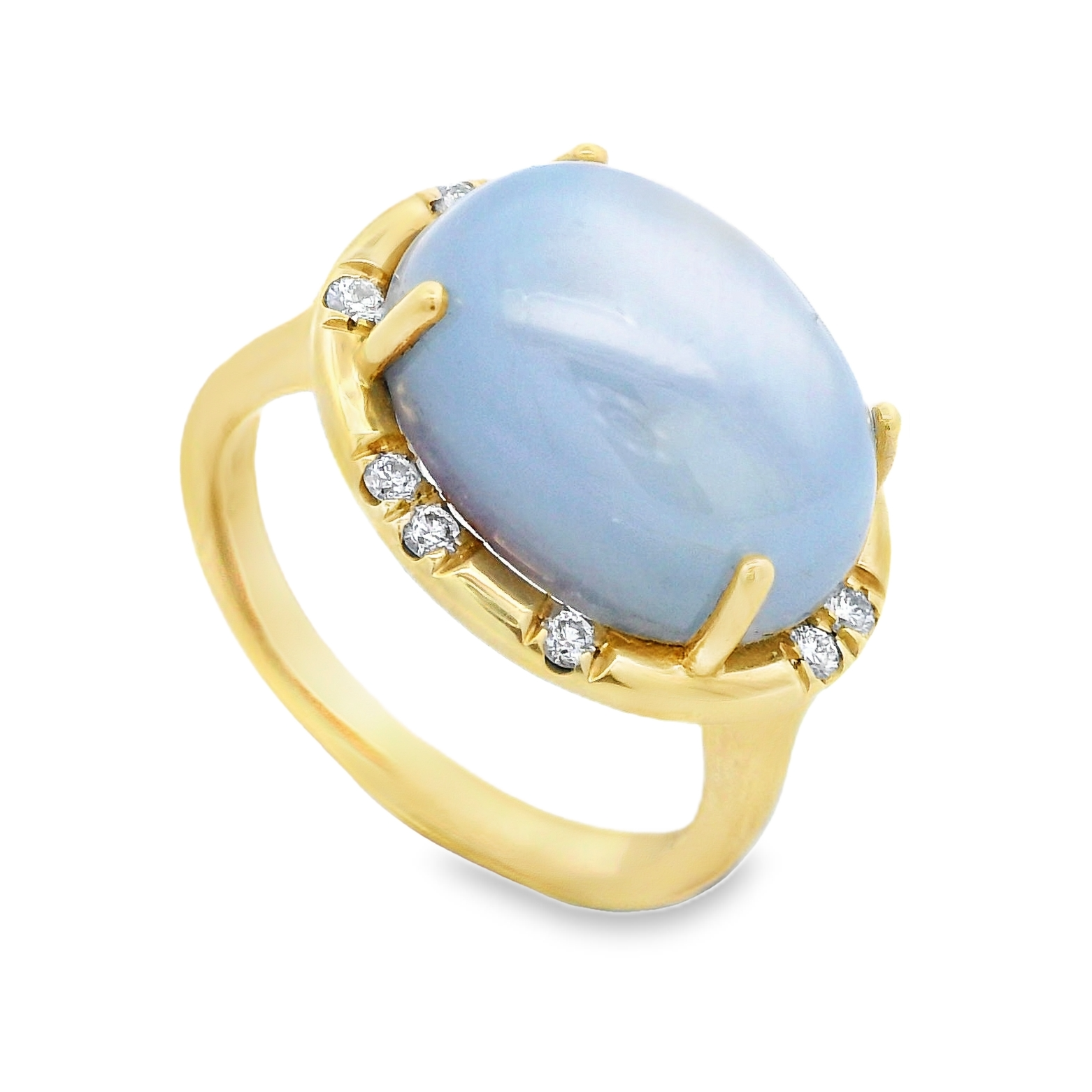 Lauren K 18K Yellow Gold Star Sapphire Sprinkle Ring