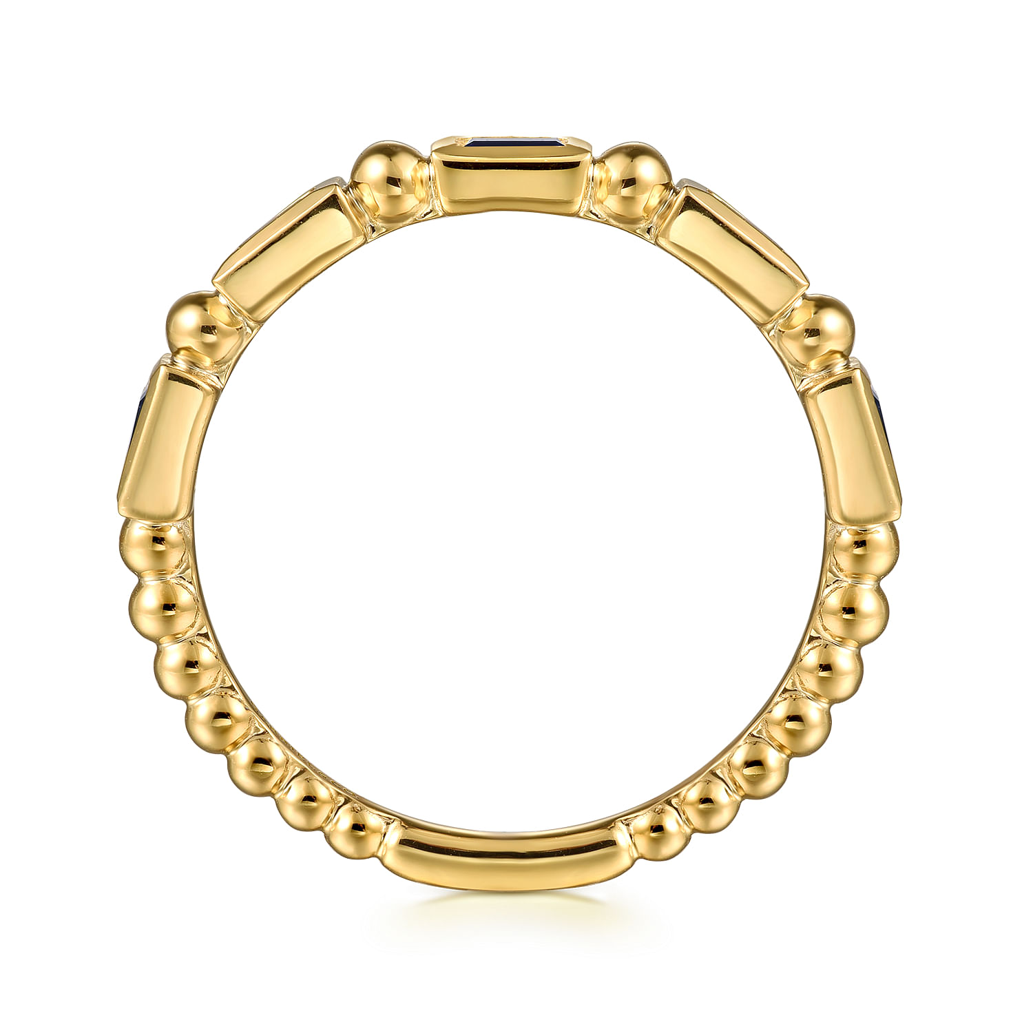 Gabriel & Co. 14K Yellow Gold Sapphire Geometric Bujukan Ring
