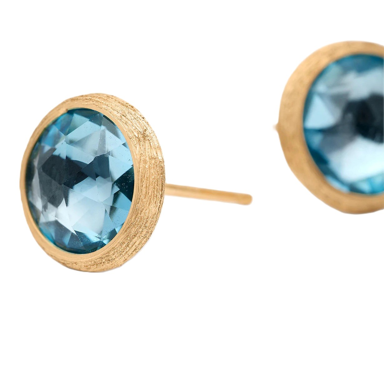 Marco Bicego 18K Yellow Gold Blue Topaz Stud Earrings