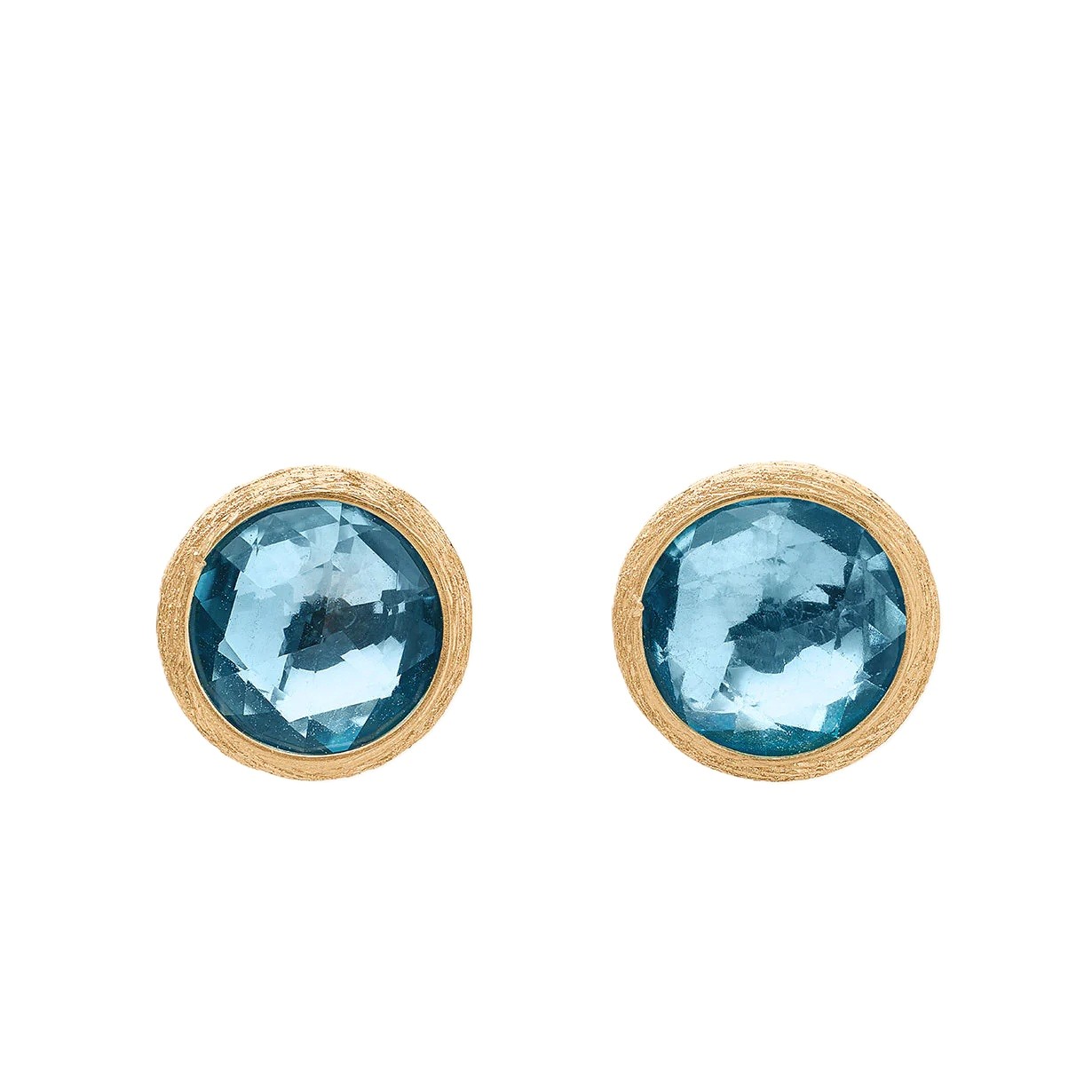 Marco Bicego 18K Yellow Gold Blue Topaz Stud Earrings