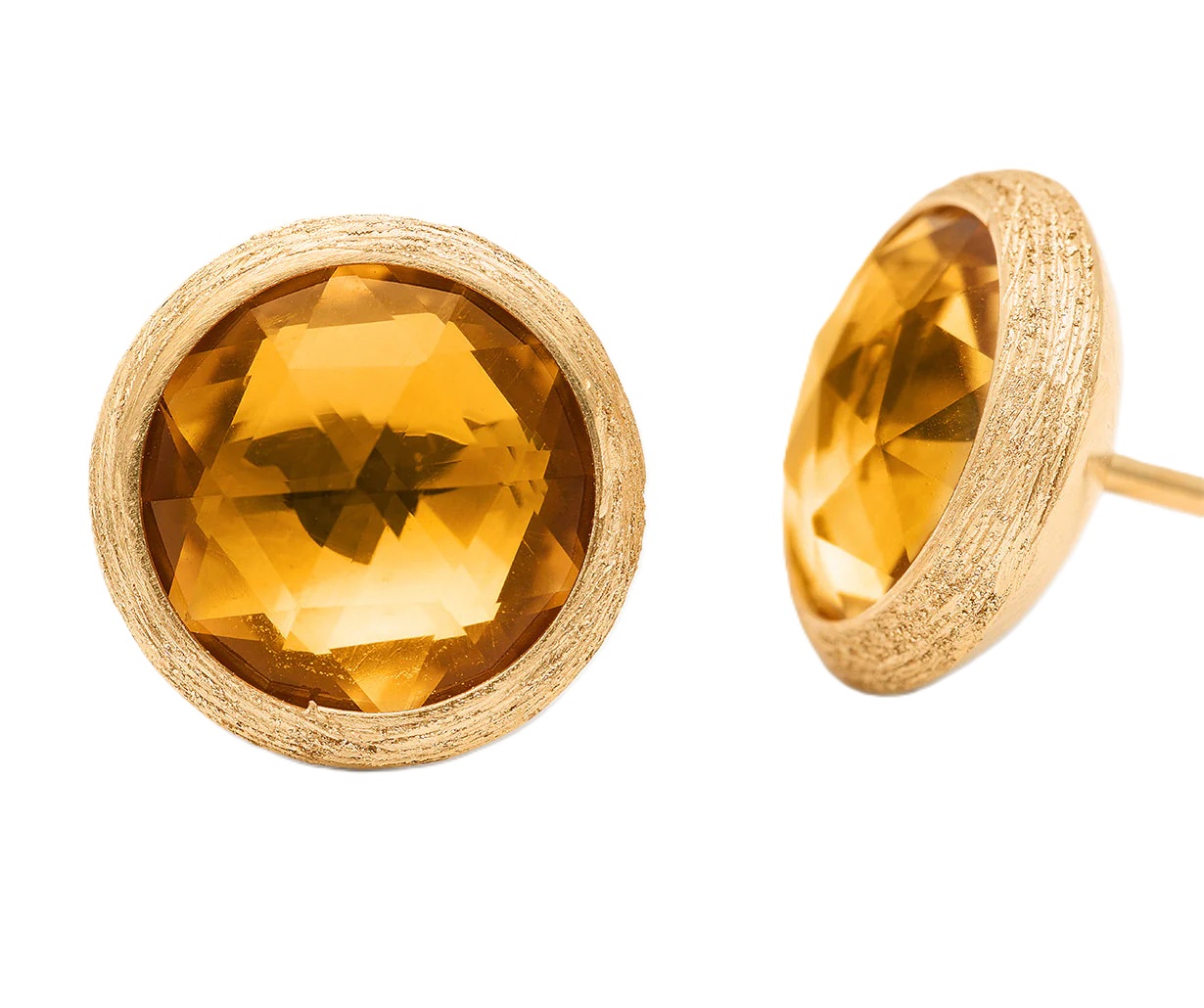 Marco Bicego 18K Yellow Gold Jaipur Color Citrine Stud Earrings