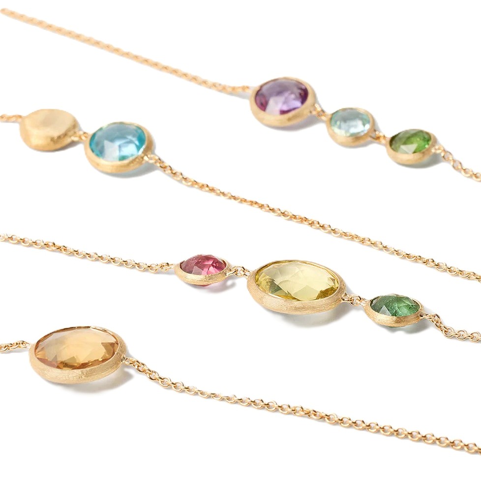 Marco Bicego 18K Yellow Gold Jaipur Color Mixed Gemstone Necklace 36