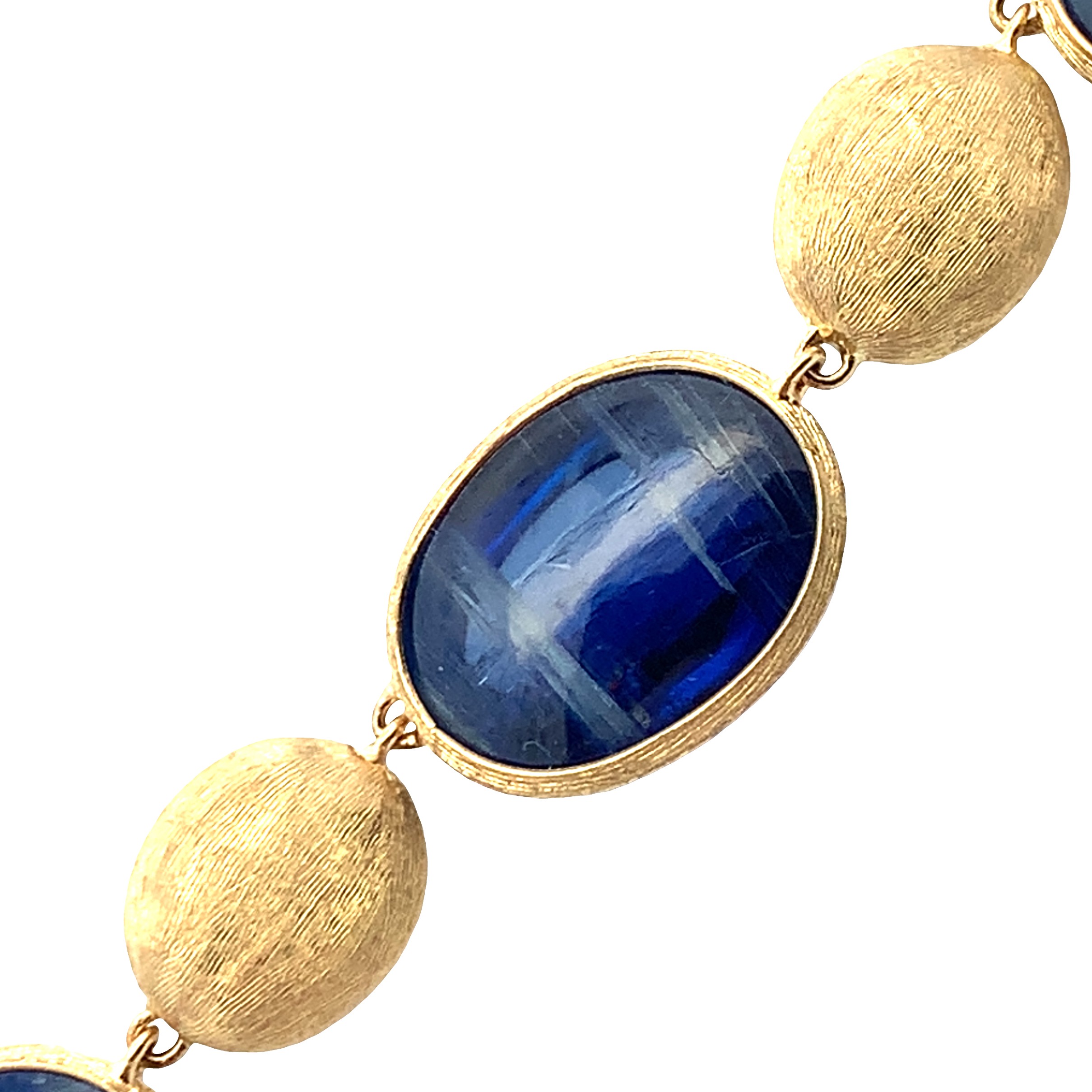 Marco Bicego 18K Unico Alternating Kyanite and Gold Stations Necklace