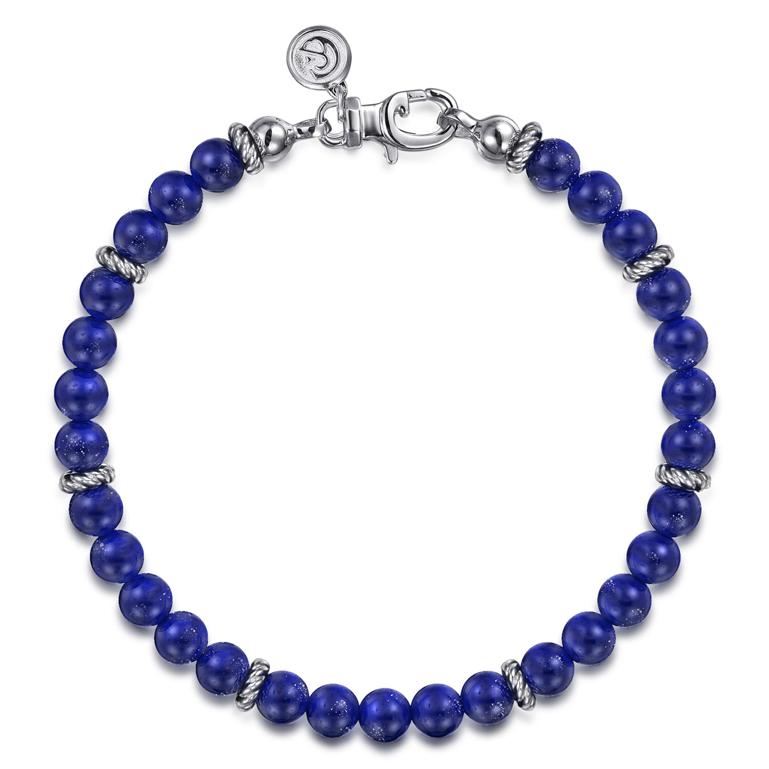 Gabriel & Co. Bujukan Sterling Silver & 6mm Lapis Beaded Bracelet
