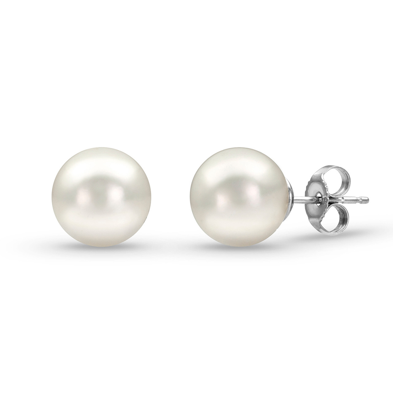 14K Yellow Gold 7.5-8.0mm Akoya Pearl Studs