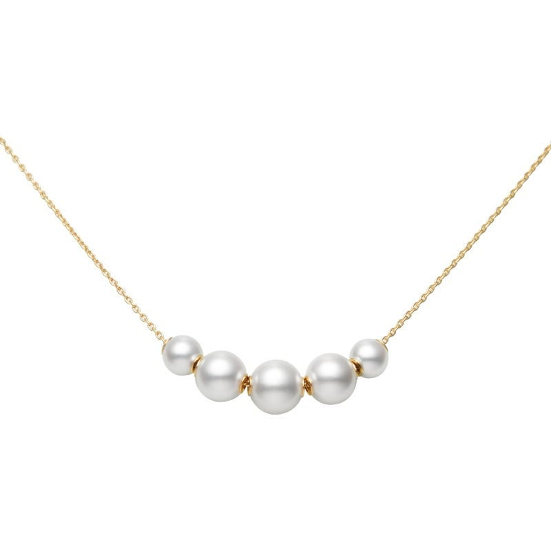 Mikimoto 18K Yellow Gold Pearls in Motion Adjustable Akoya Pearl Necklace