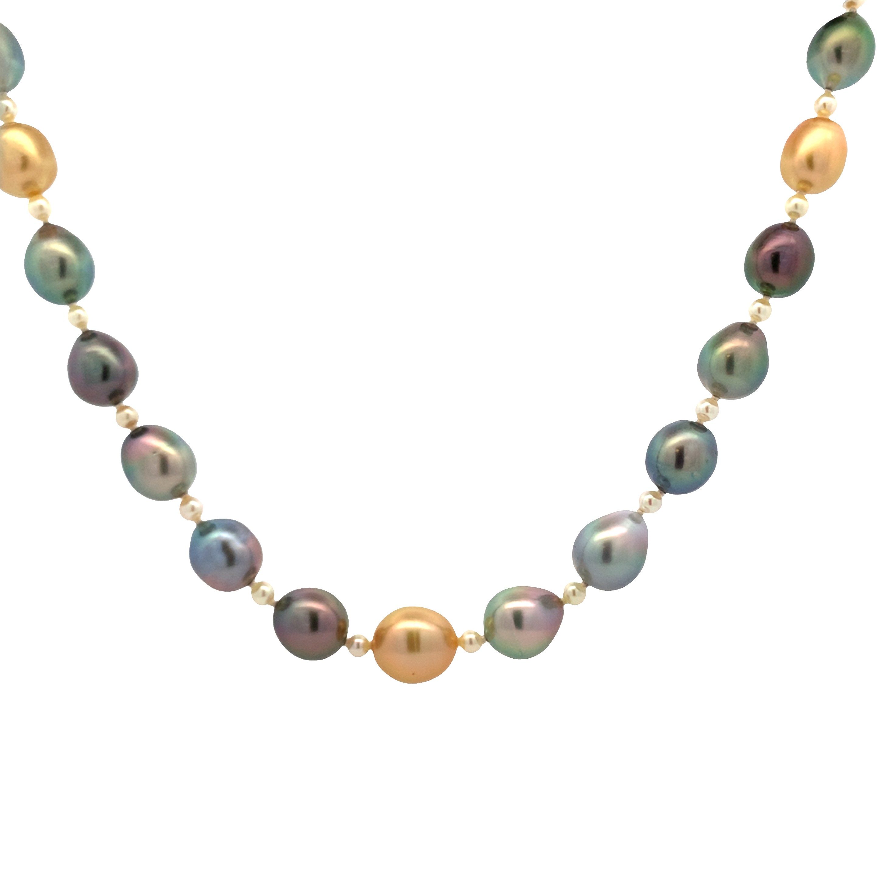 Tahitian, Golden South Sea, Akoya Multi-Color Pearl Necklace 18