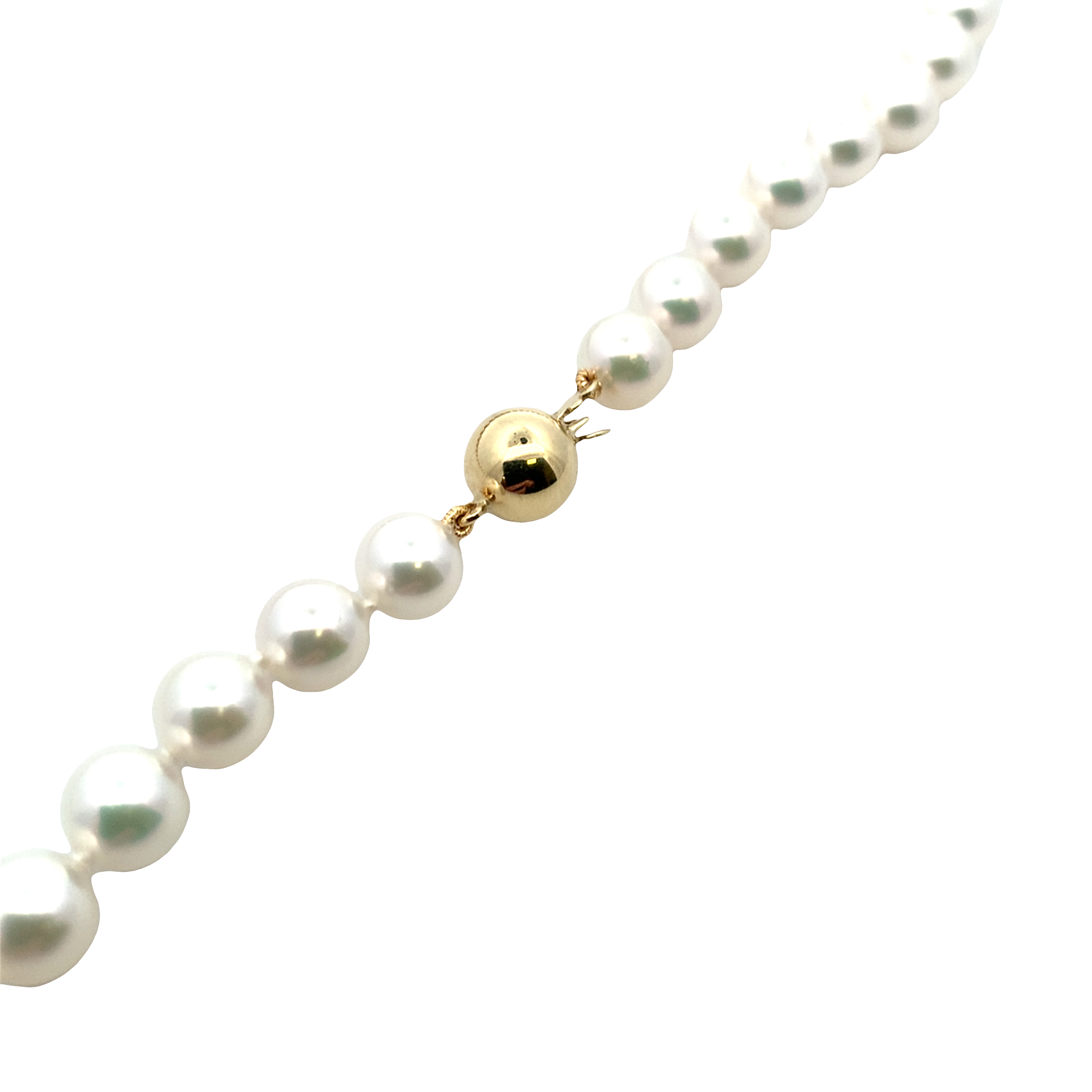 Golden South Sea and White Akoya Graduating Pearl Necklace