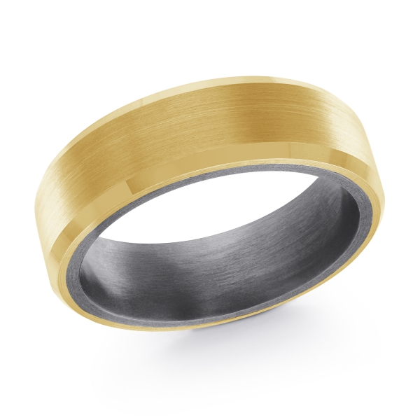MALO 14K Yellow Gold Exterior and Tantalum Interior Wedding Band