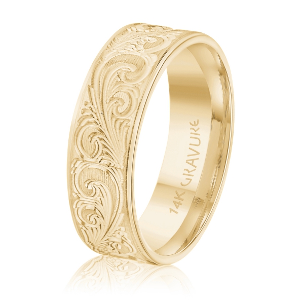 MALO 14K Gravure Wedding Band