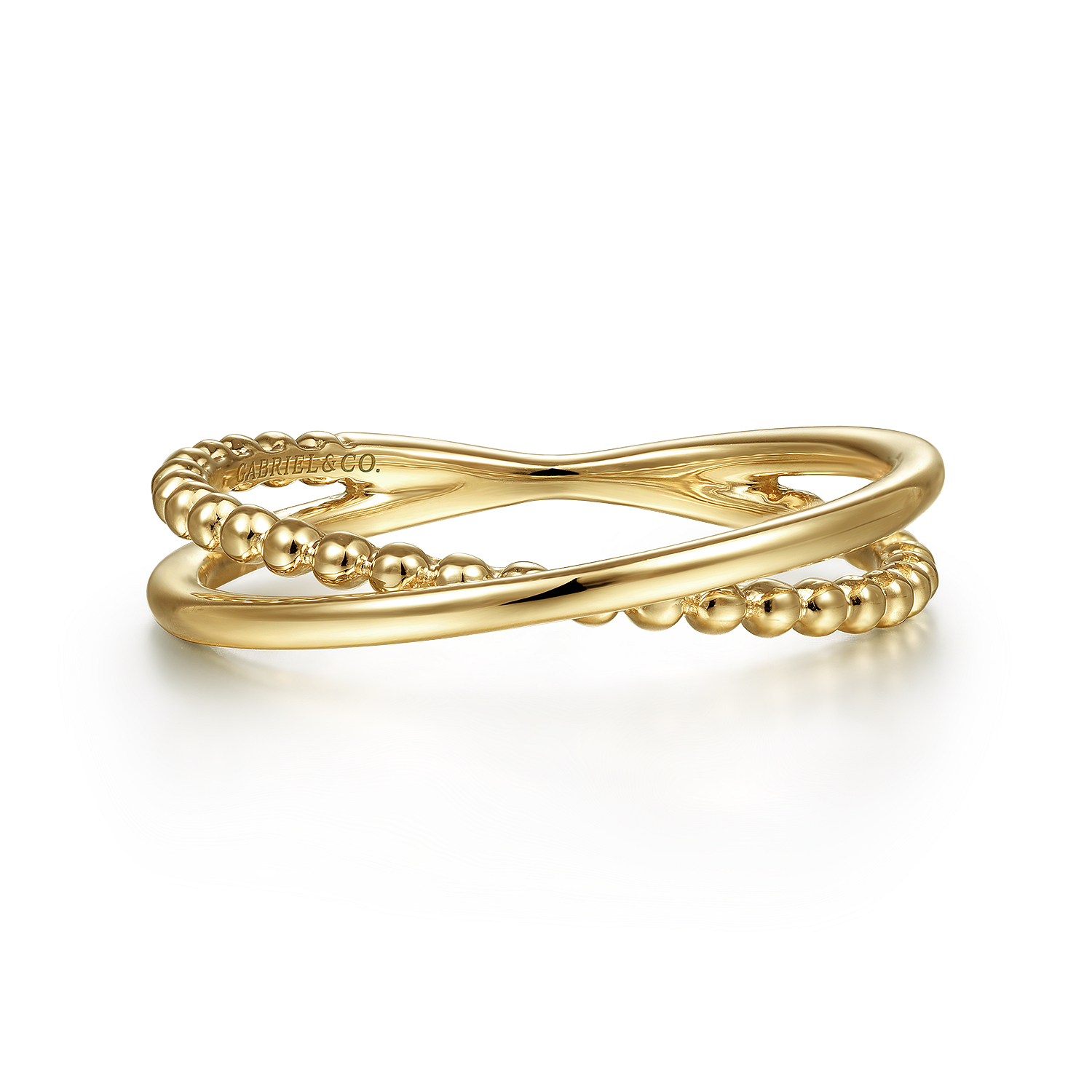 Gabriel & Co.14K Yellow Gold Bujukan Criss Cross Ring