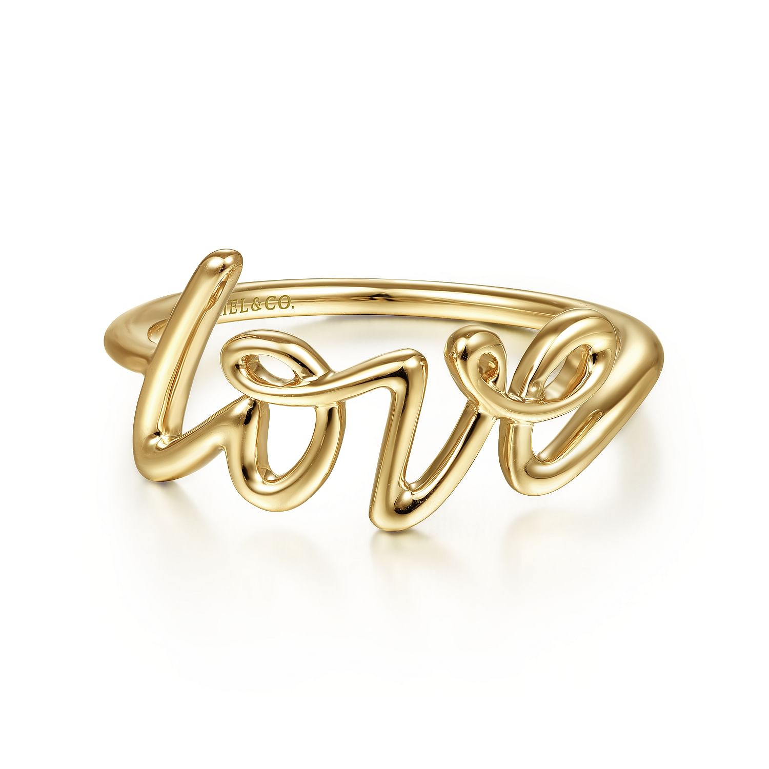 Gabriel & Co. 14K Yellow Gold Love Ring