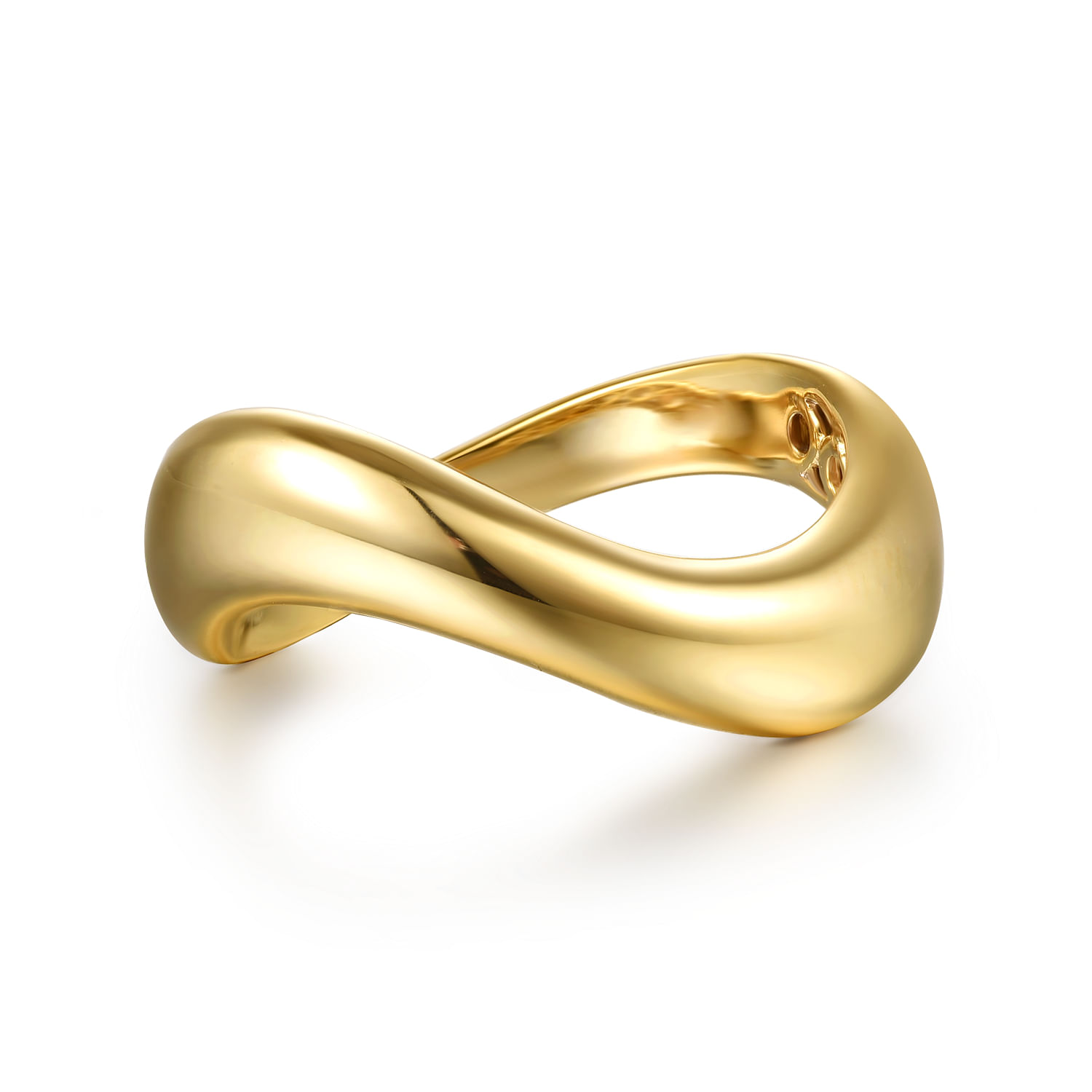 Gabriel & Co. 14K Yellow Gold Wave Stackable Ring