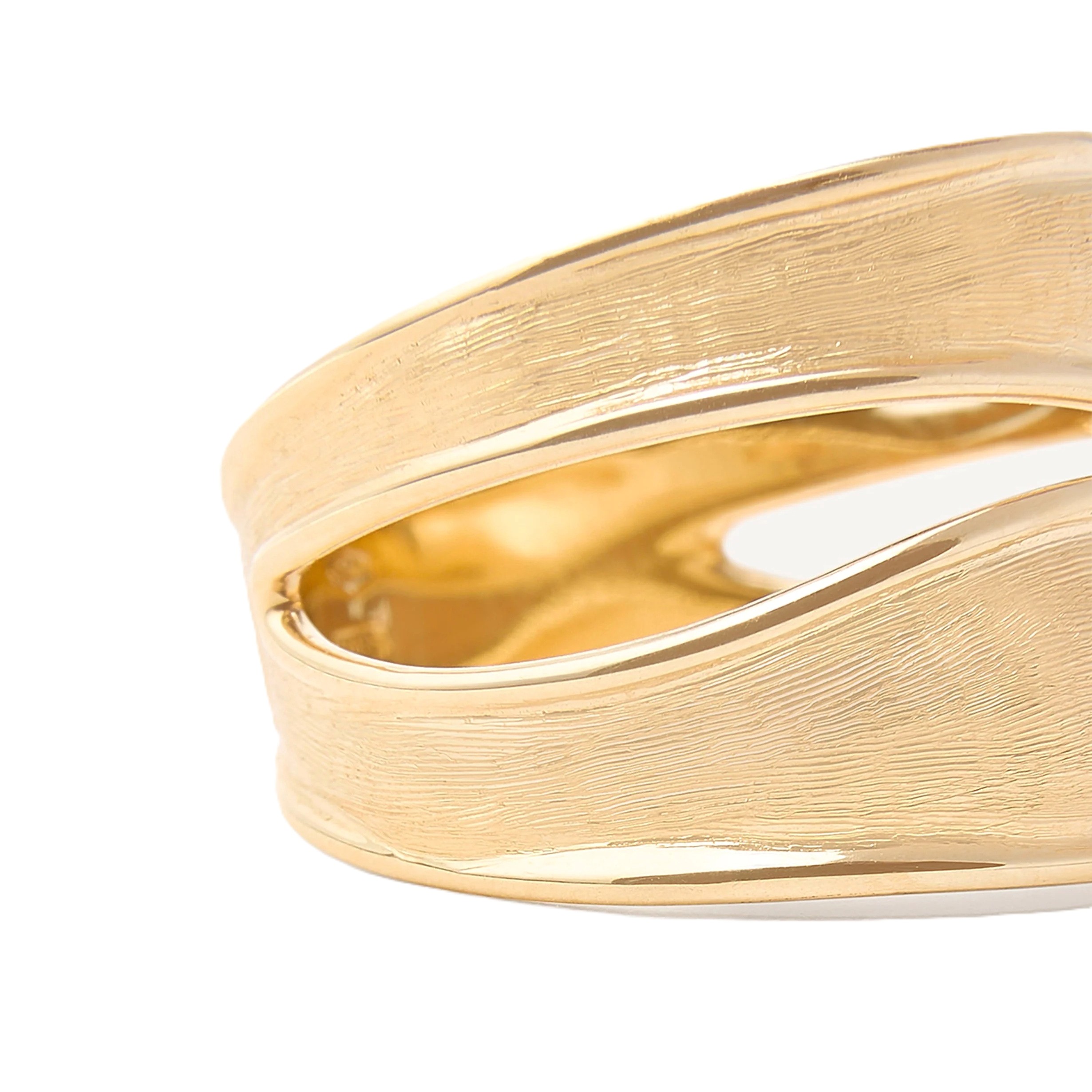 Marco Bicego 18K Yellow Gold Lunaria Split Band Ring Size 7