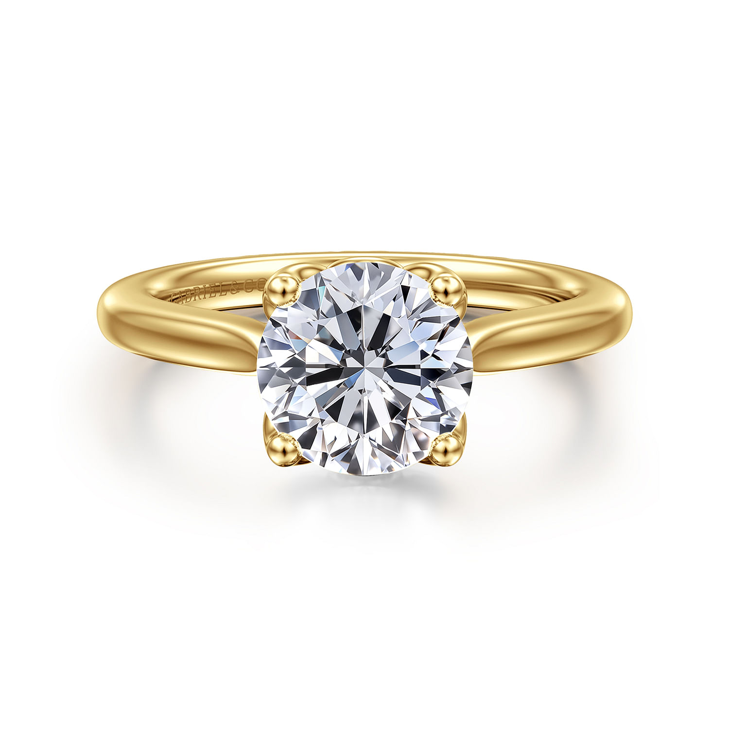 Gabriel & Co. 14K Yellow Gold Lotus Collection Solitaire Engagement Ring Setting