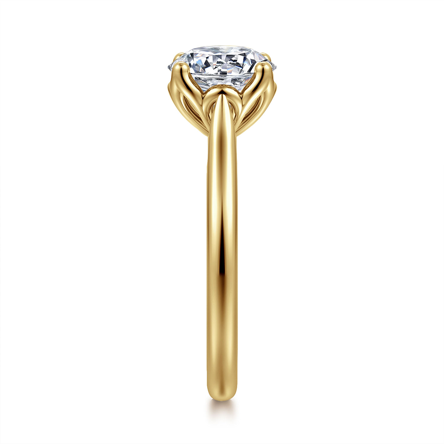 Gabriel & Co. 14K Yellow Gold Lotus Collection Solitaire Engagement Ring Setting