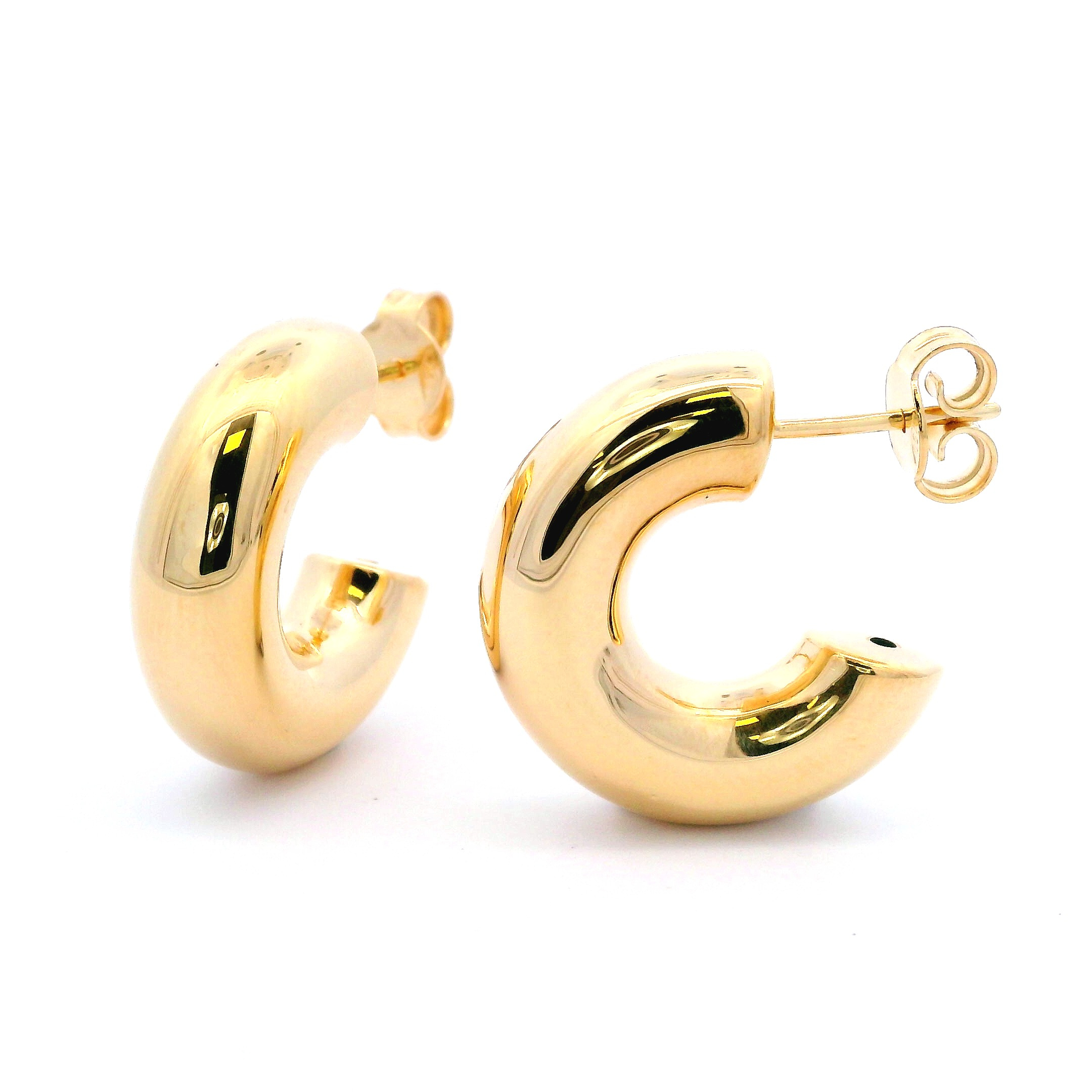 Luigi Tavanti 18K Yellow Gold Round Chunky Hoops