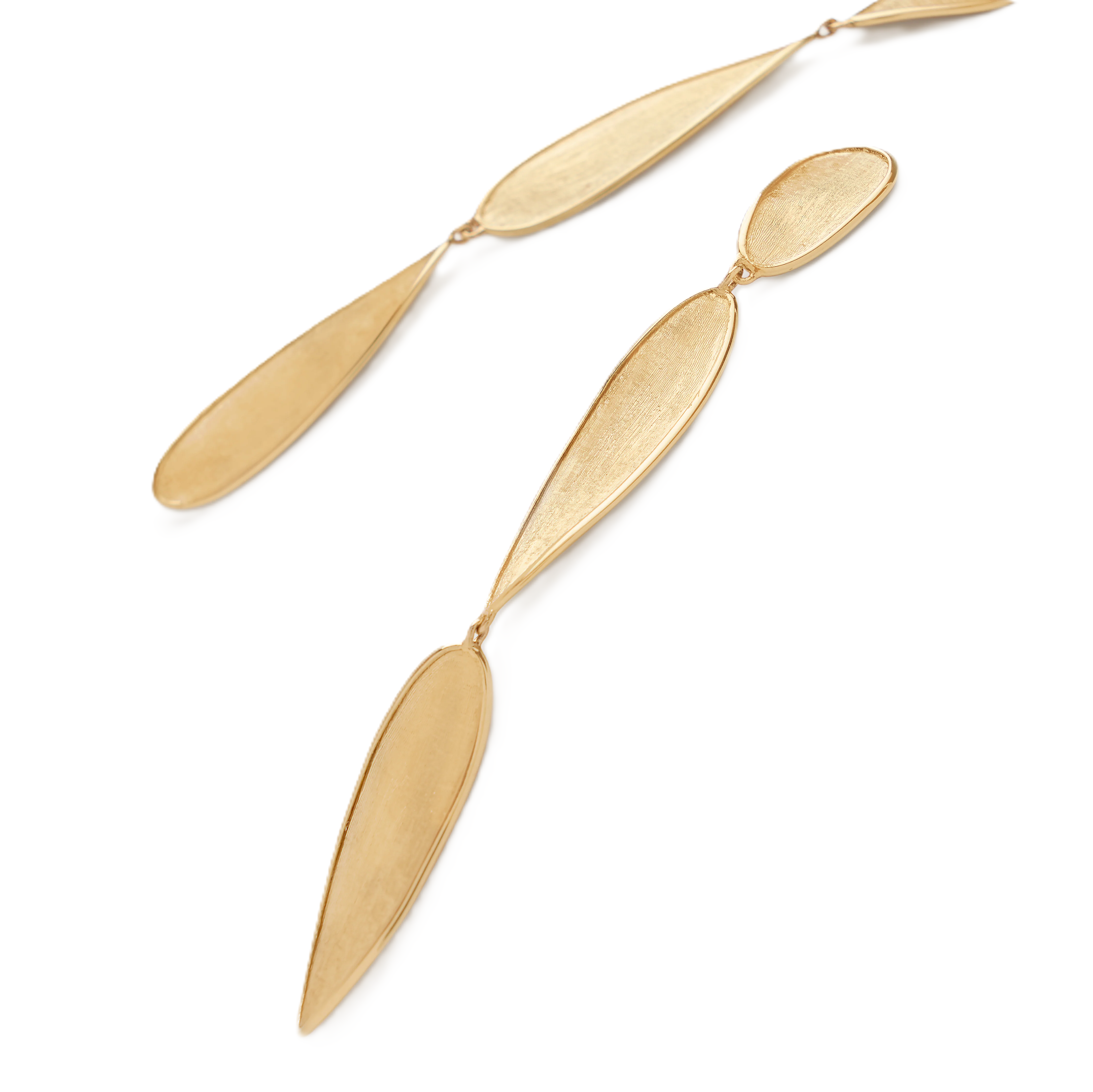 Marco Bicego 18K Yellow Gold Lunaria Triple Drop Twist Earrings