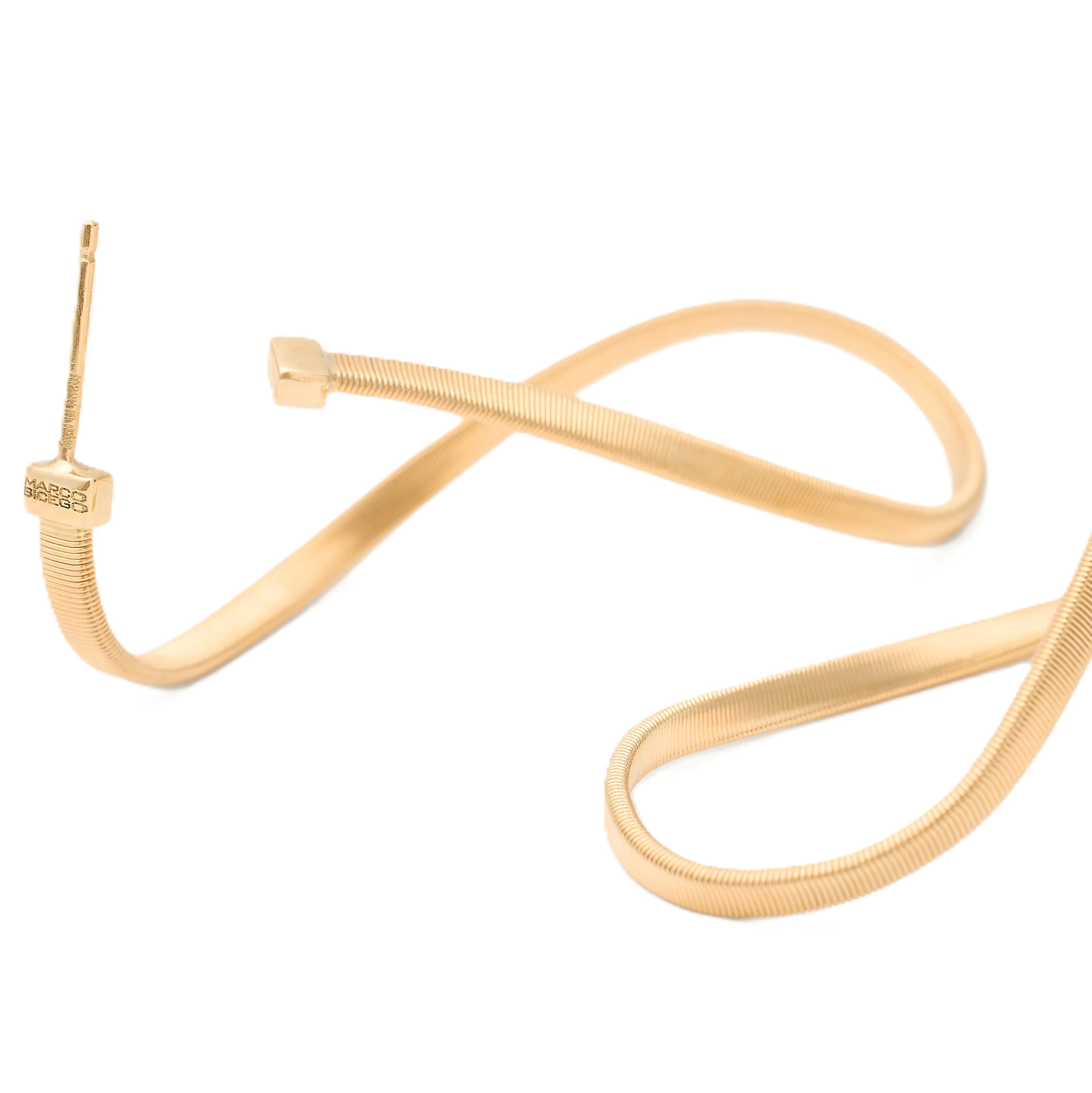Marco Bicego 18K  Marrakech Twisted Irregular Hoops, Medium