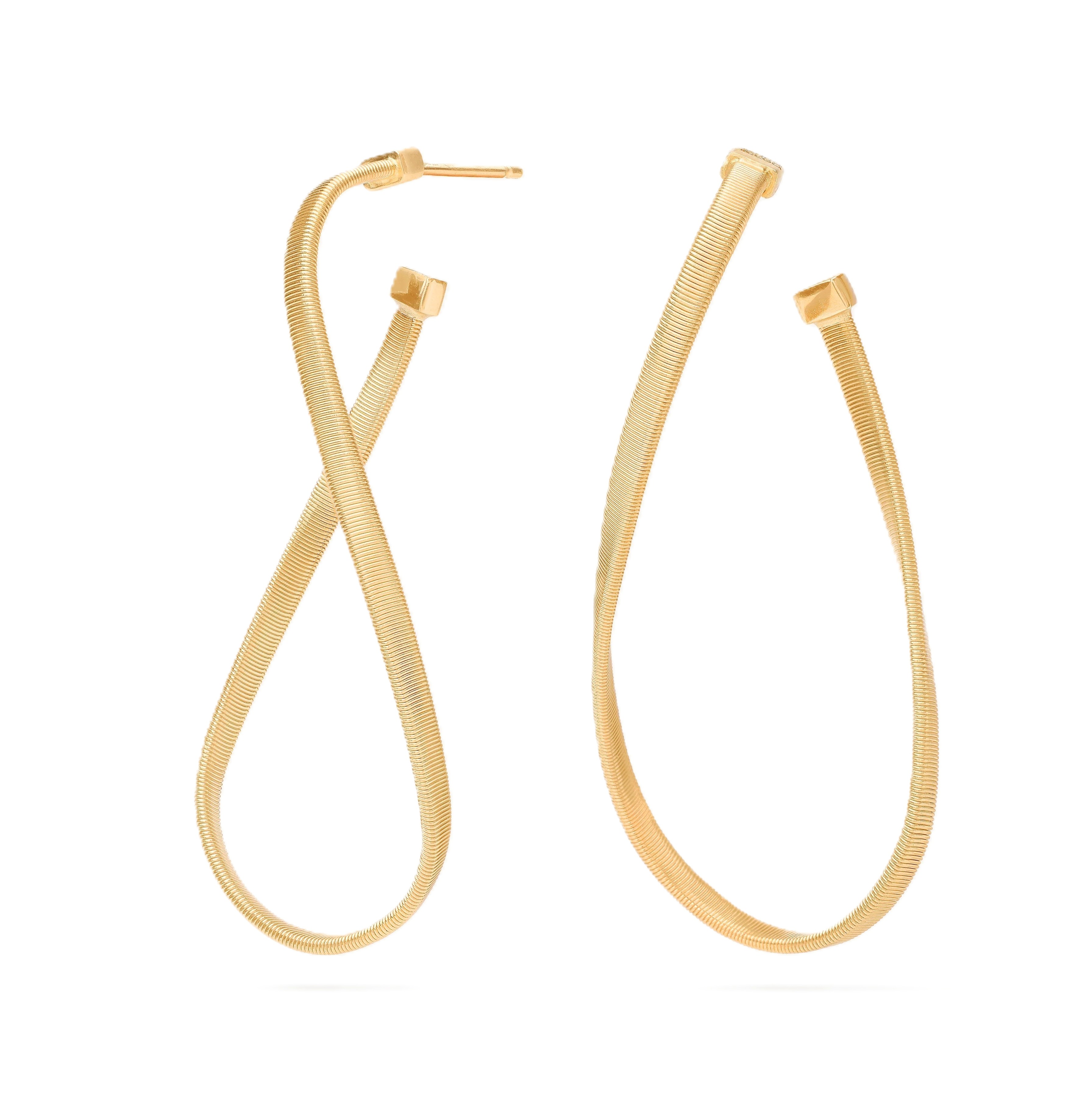 Marco Bicego 18K  Marrakech Twisted Irregular Hoops, Medium