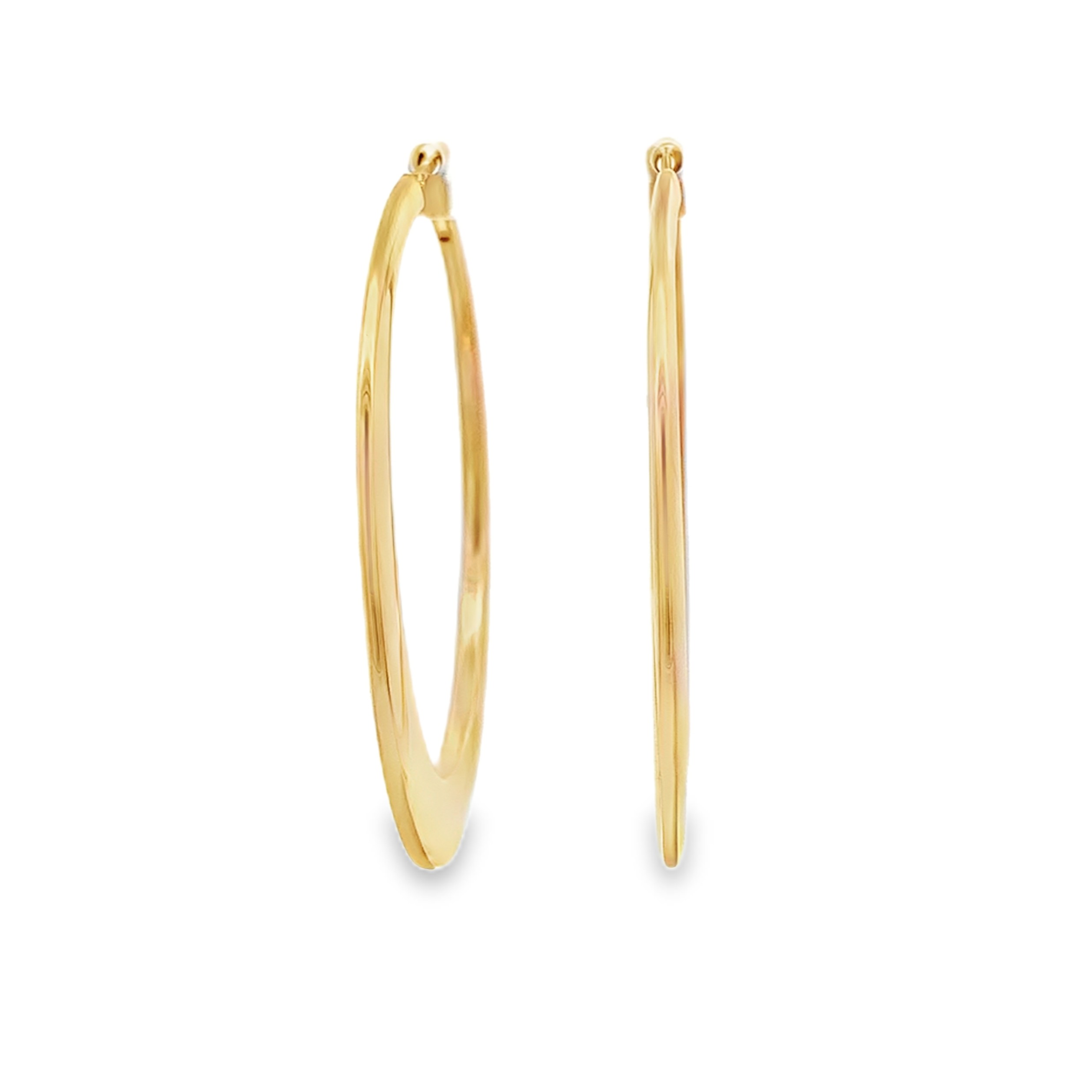18K Yellow Gold Hoop Earrings