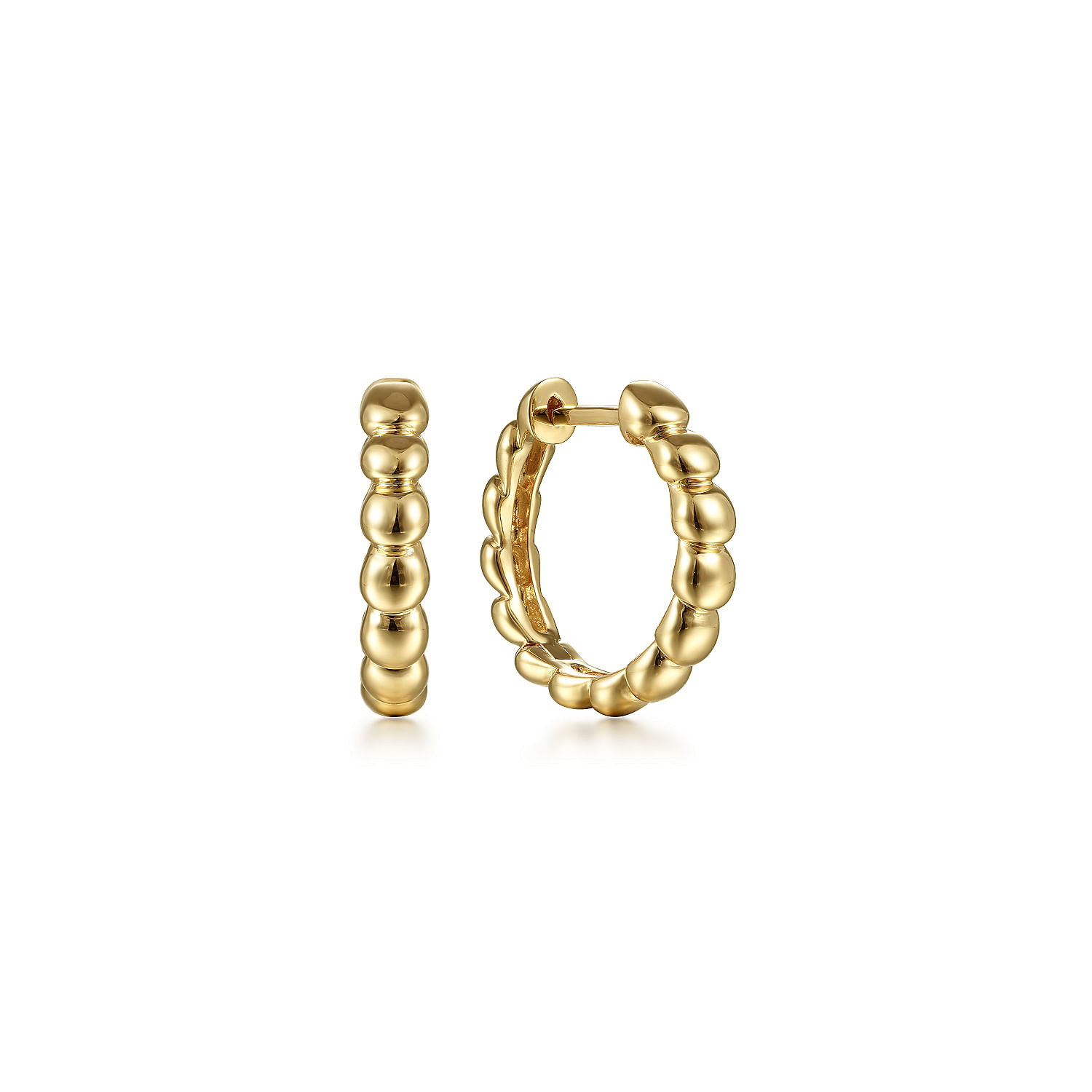 Gabriel & Co. 14K Yellow Gold 15mm Bujukan Huggies