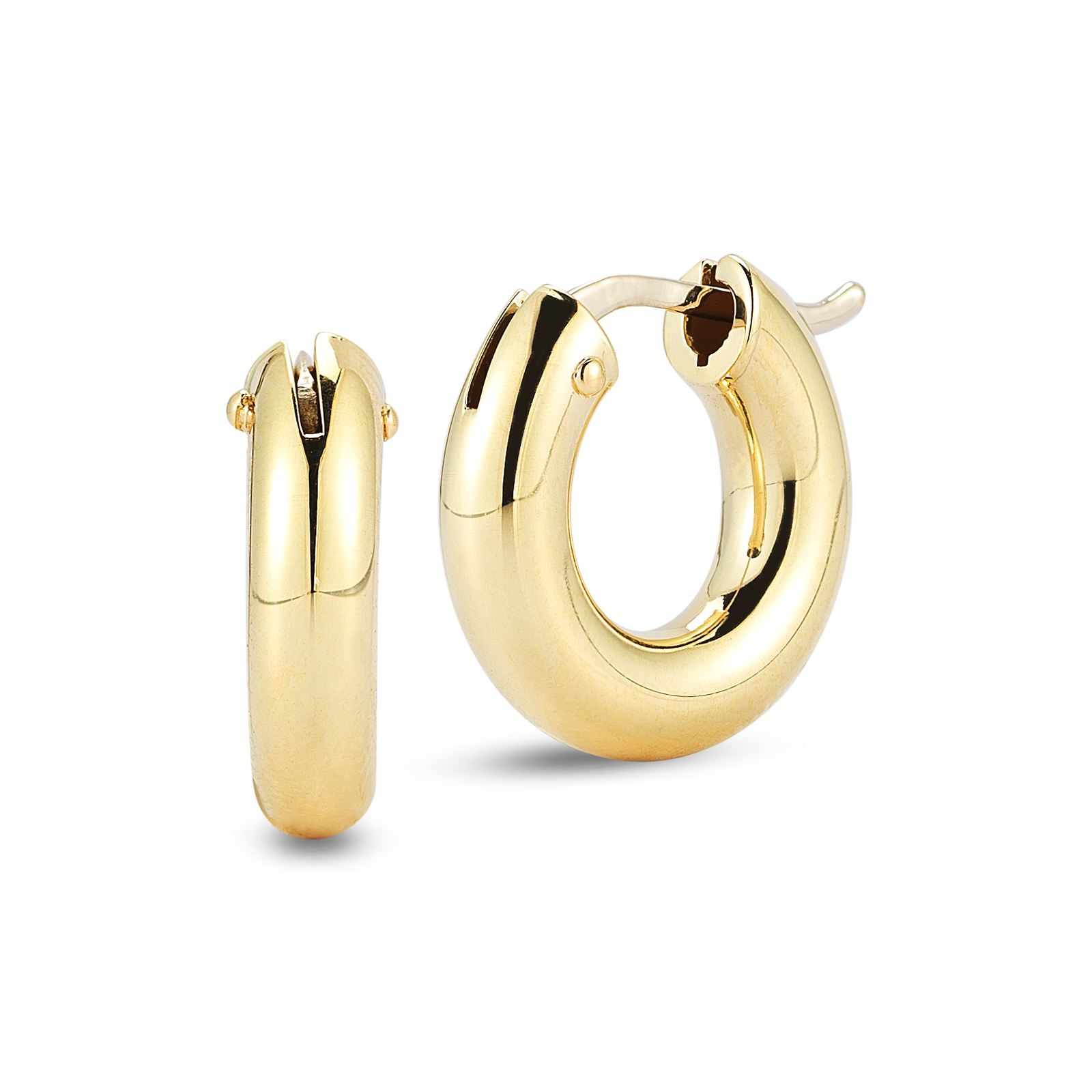 Roberto Coin 18K Yellow Gold Round Perfect Hoops