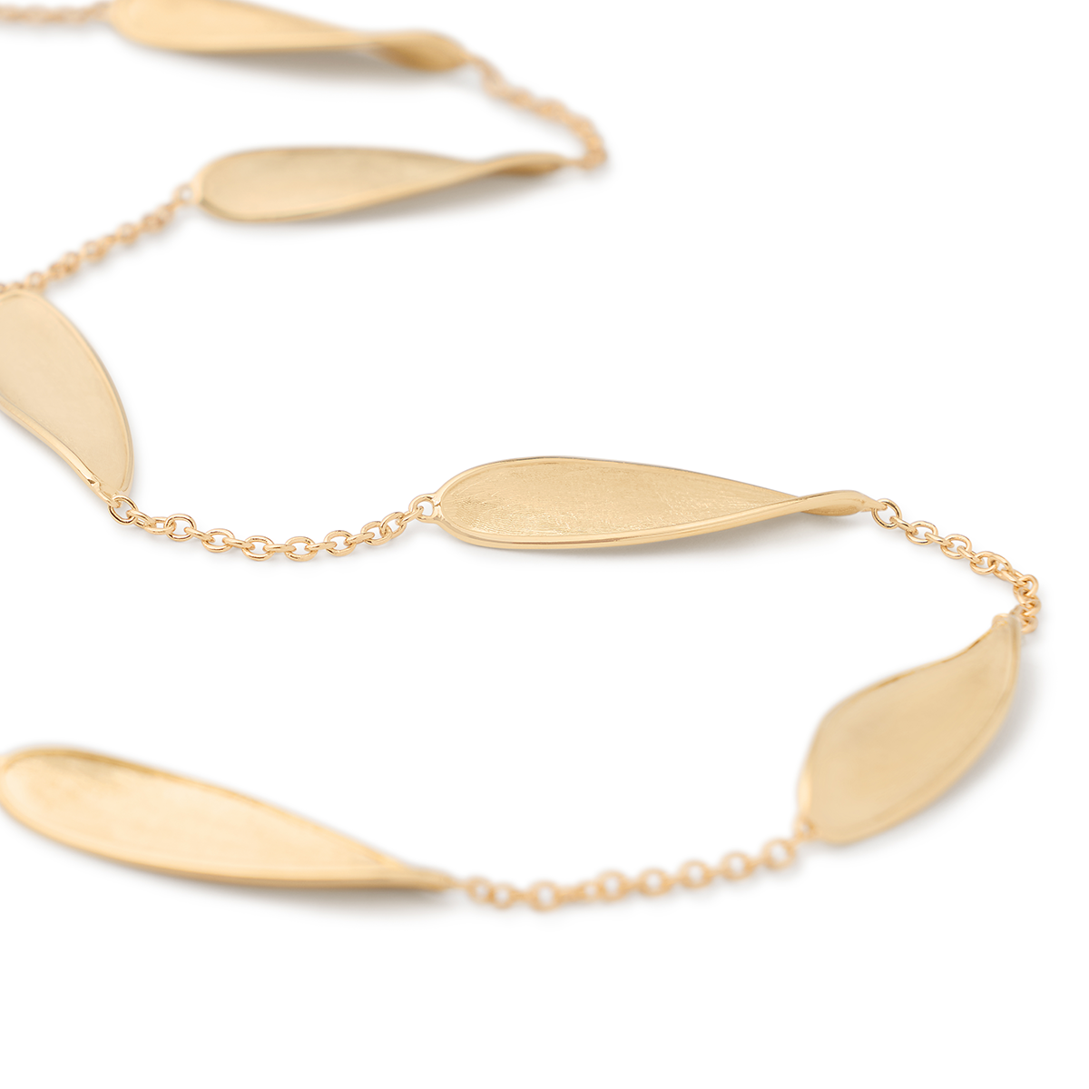 Marco Bicego 18K Yellow Gold Lunaria Twist Station Necklace