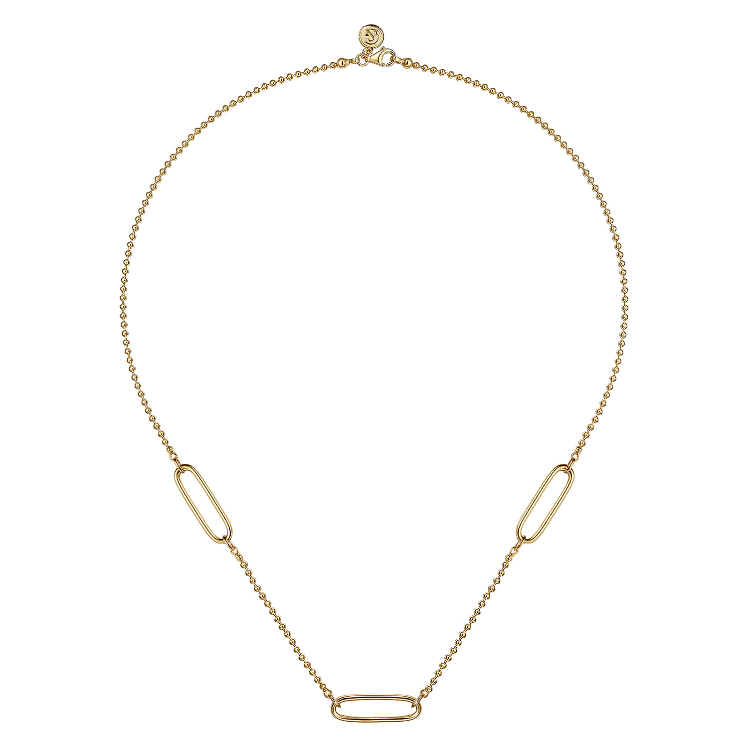 Gabriel & Co. 14K Yellow Gold Bujukan and Link Necklace