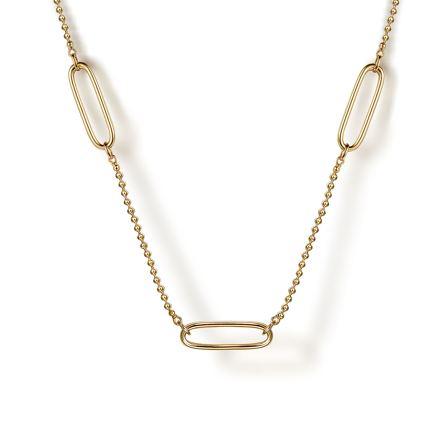 Gabriel & Co. 14K Yellow Gold Bujukan and Link Necklace