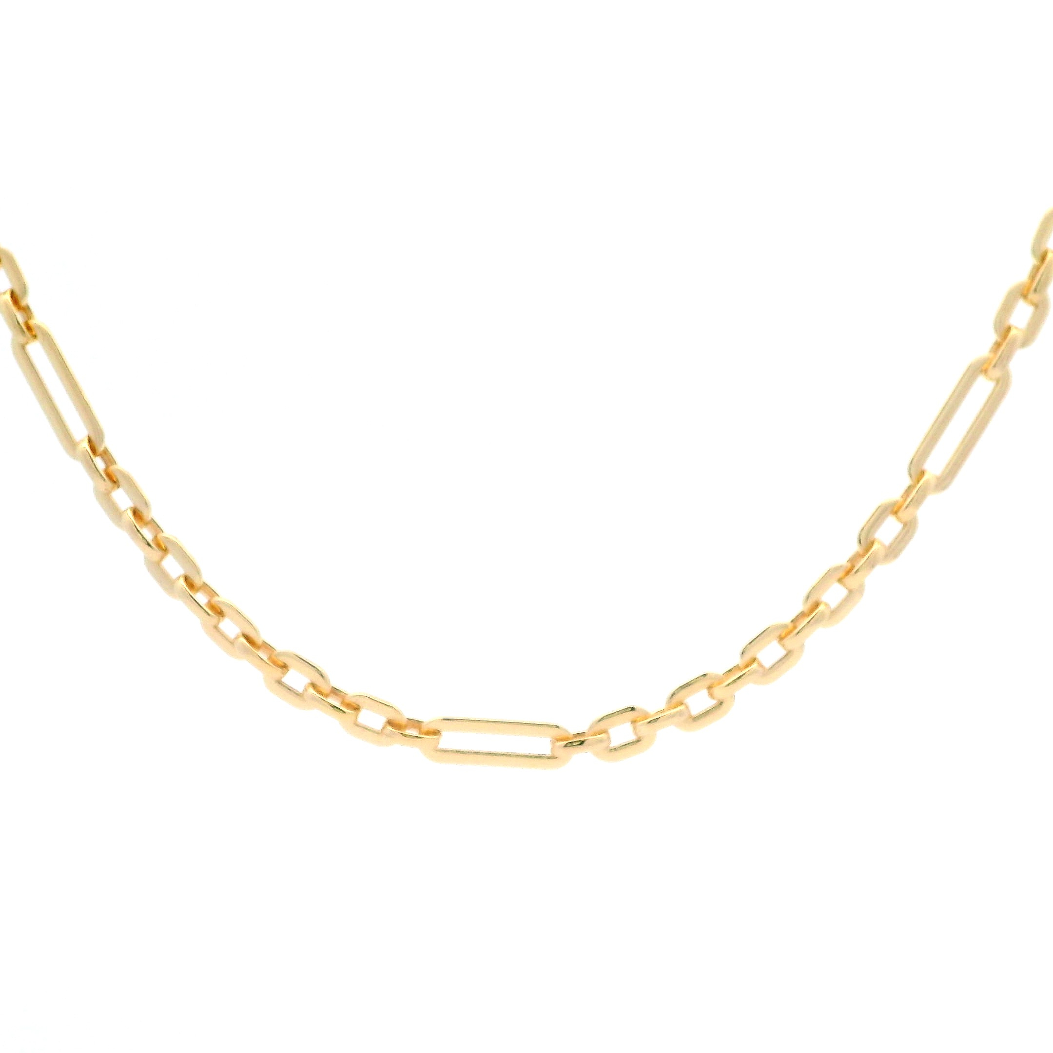 Luigi Tavanti 14K Yellow Gold Alternating Link Chain Necklace