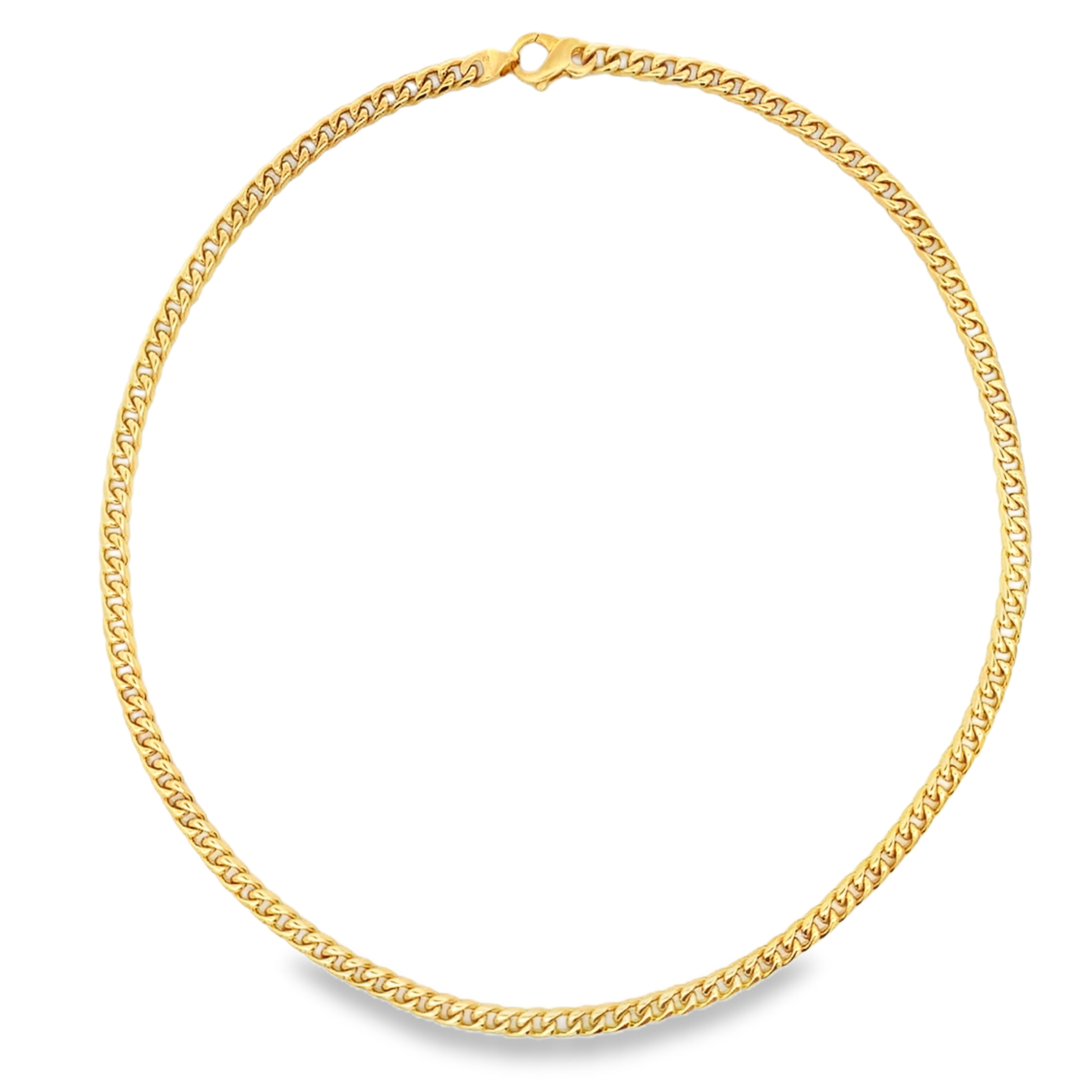 18K Yellow Gold Curb Link Necklace