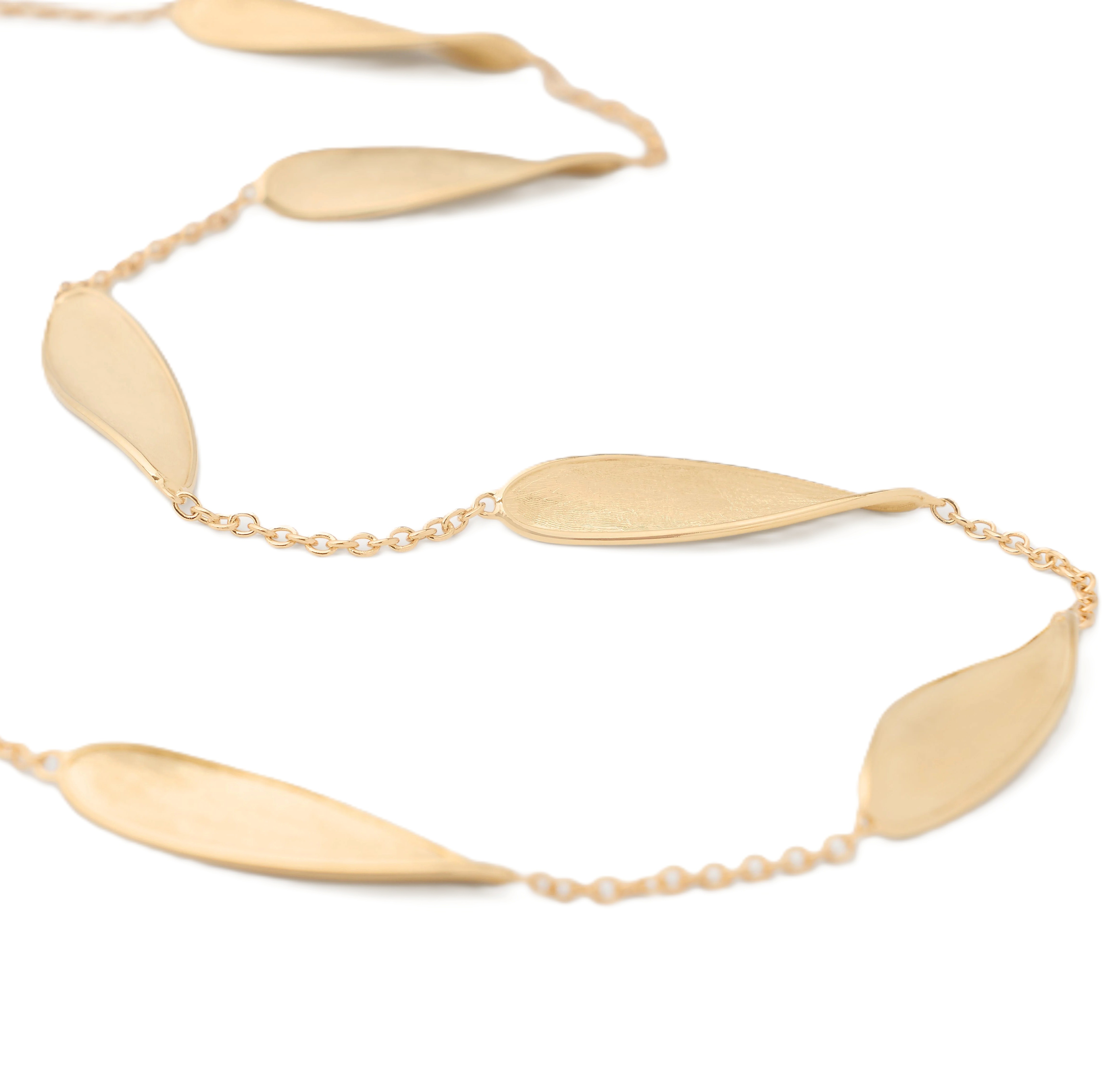 Marco Bicego 18K Lunaria Twist Station Necklace 16.5