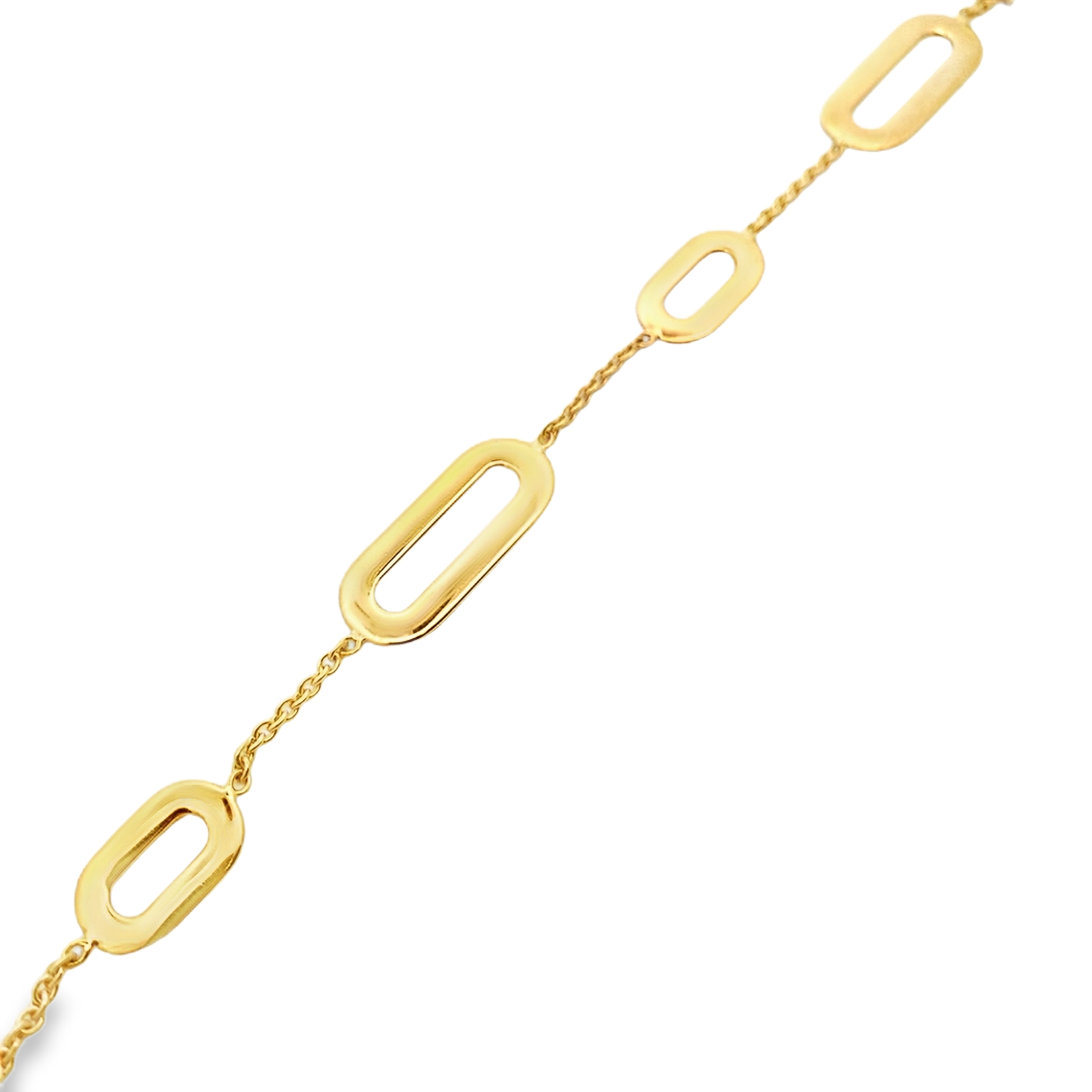 18K Yellow Gold Fancy Link Necklace