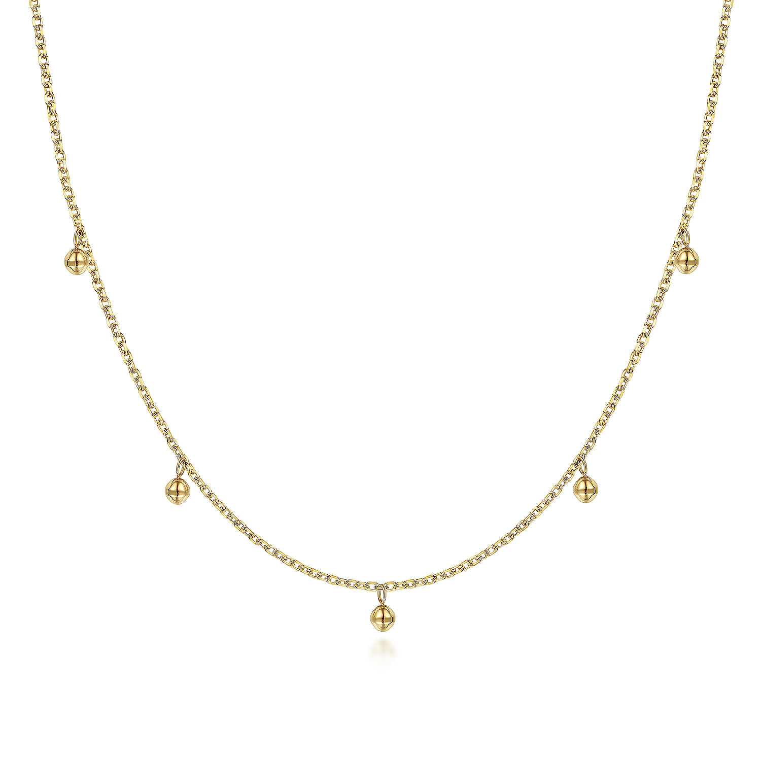 Gabriel & Co. 14K Yellow Gold Bujukan Moon Plain Necklace