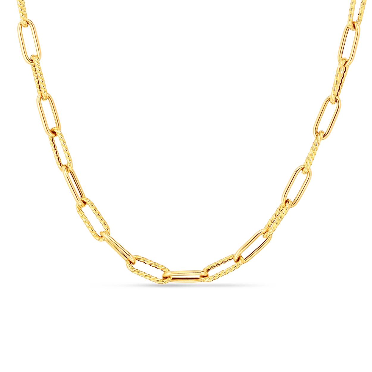 Roberto Coin 18K Yellow Gold Alternating Paperclip Chain