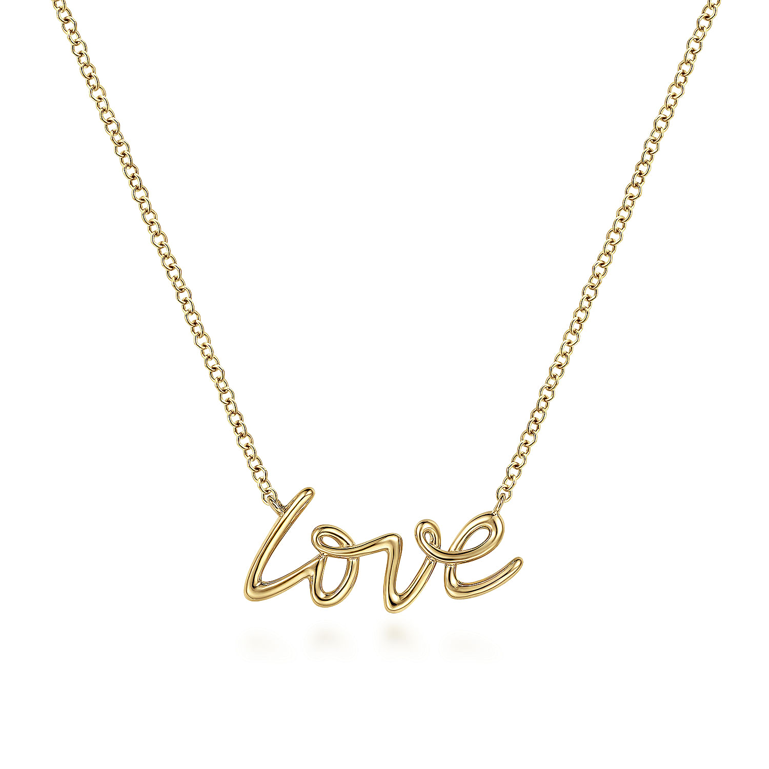 Gabriel & Co. 14K Yellow Gold Love Necklace