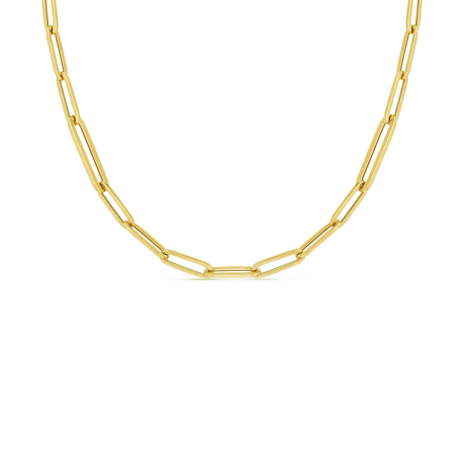 Roberto Coin 18K Yellow Gold Small & Long Link Paperclip Chain