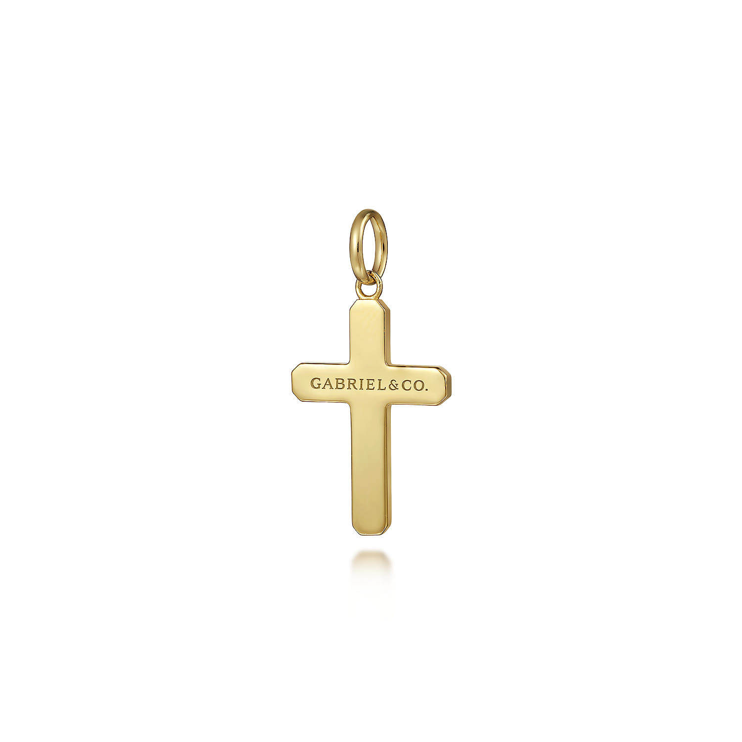 Gabriel & Co. 14K Yellow Gold Squared Cross Pendant