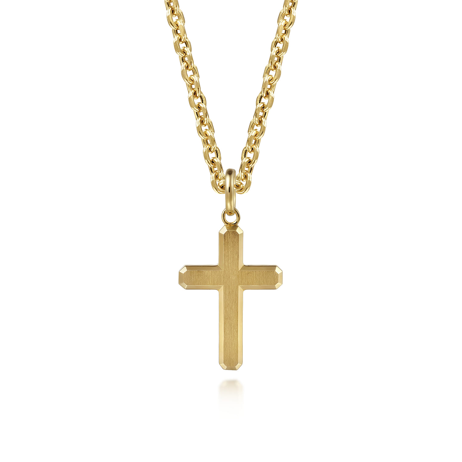 Gabriel & Co. 14K Yellow Gold Squared Cross Pendant
