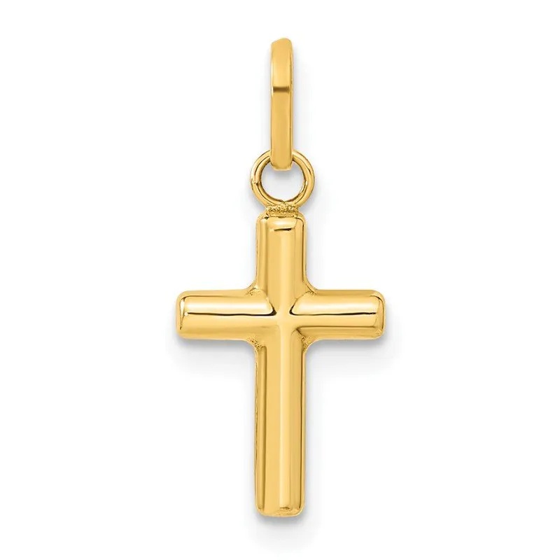 14K Yellow Gold Hollow Cross Pendant
12.9x8.8mm