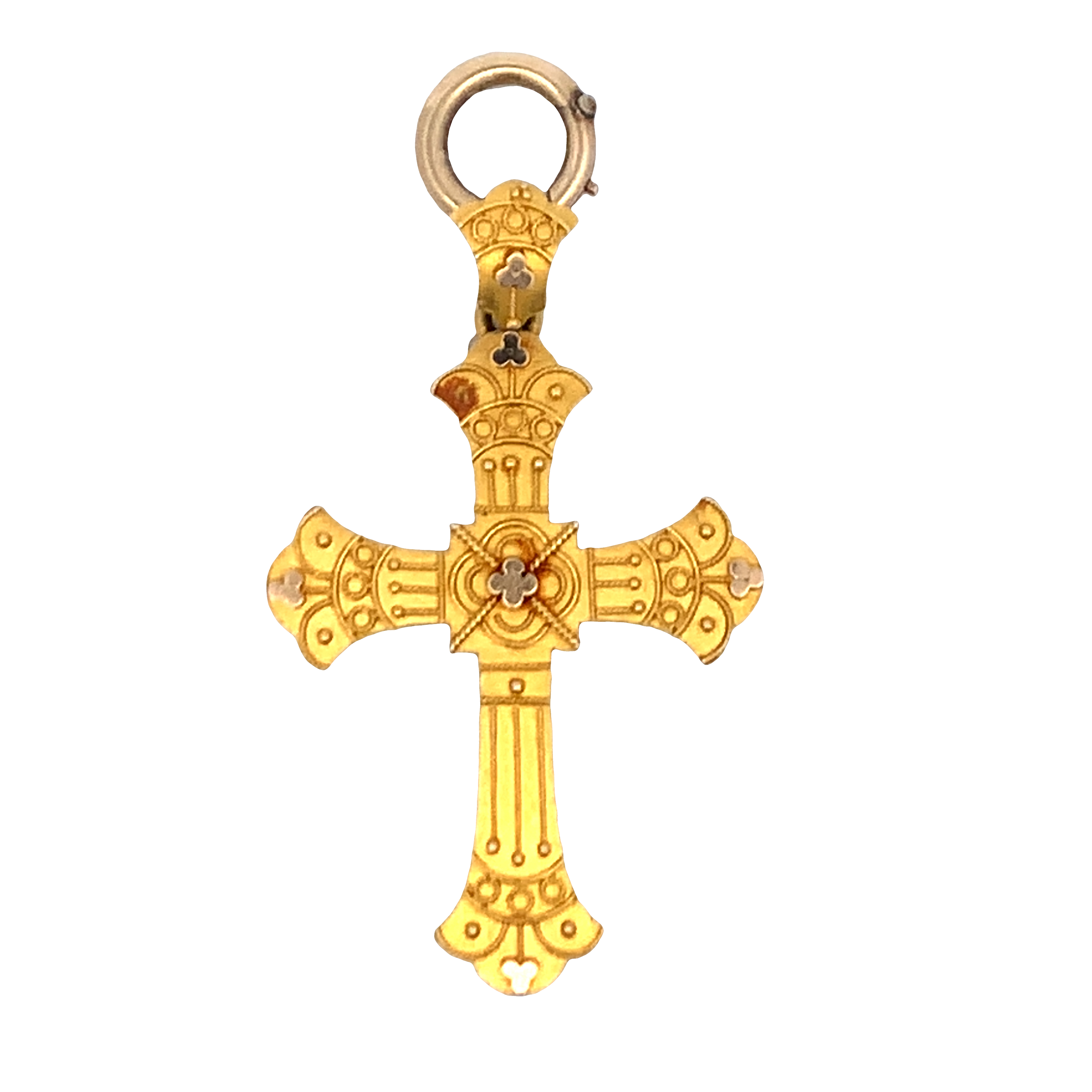 Victorian 14K Yellow Gold Cross Pendant 1-7/8
2.3dwt