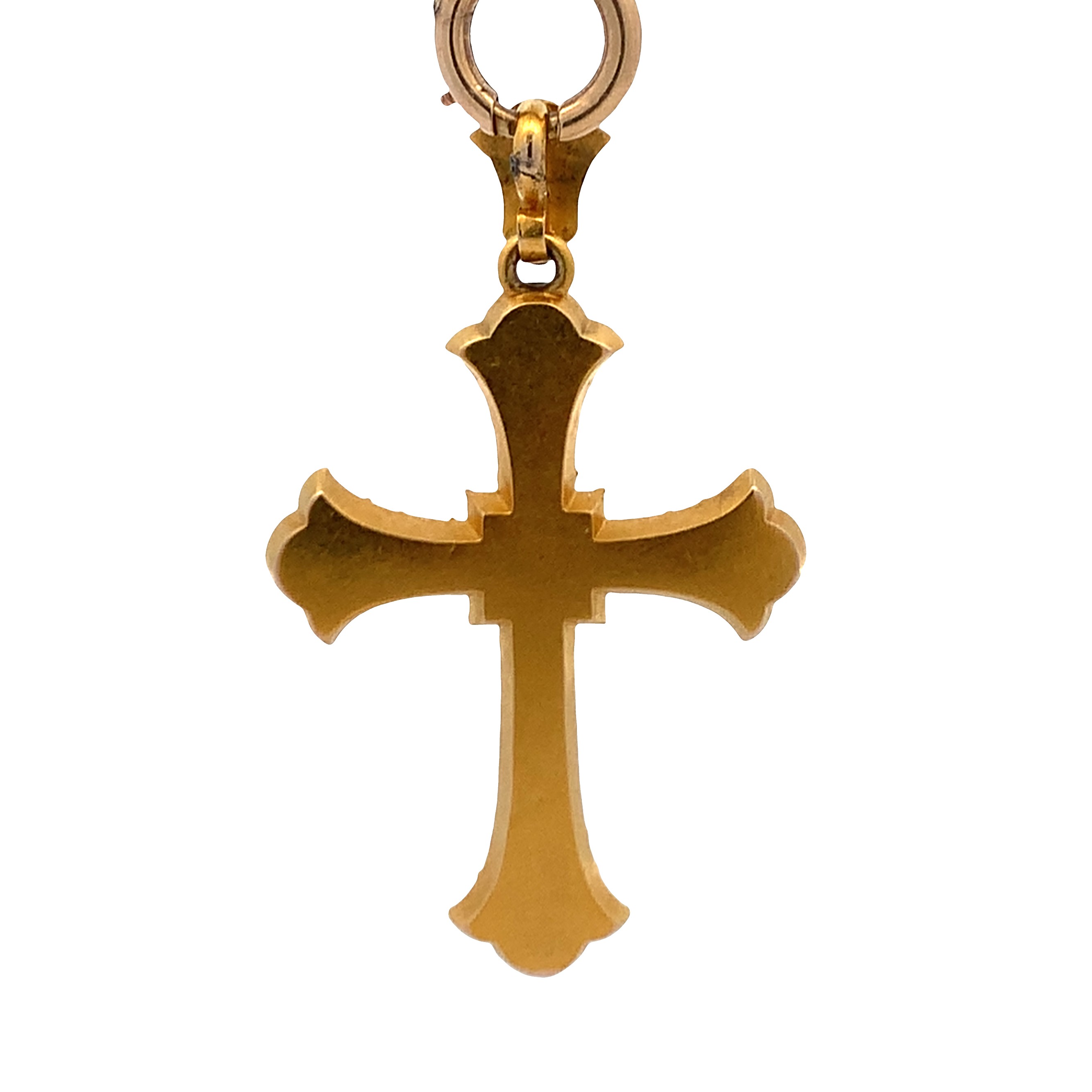 Victorian 14K Yellow Gold Cross Pendant 1-7/8
2.3dwt