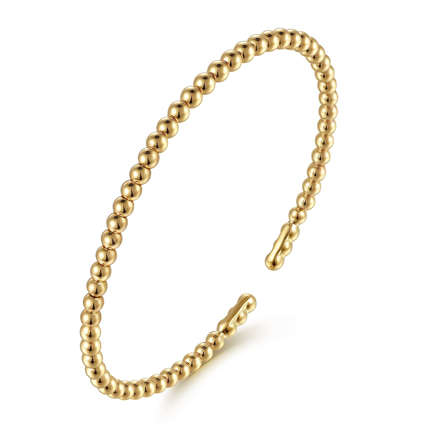 Gabriel & Co. 14K Yellow Gold Bujukan 3mm Bead Bangle
