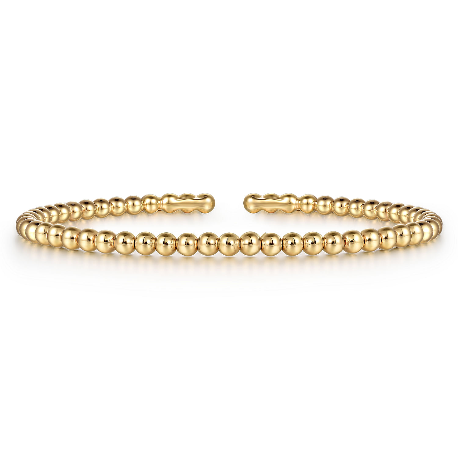 Gabriel & Co. 14K Yellow Gold Bujukan 3mm Bead Bangle