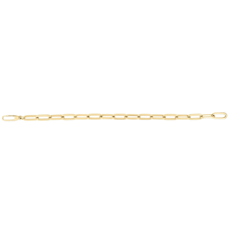 Roberto Coin 18K Yellow Gold Designer Squared Paperclip Bracelet