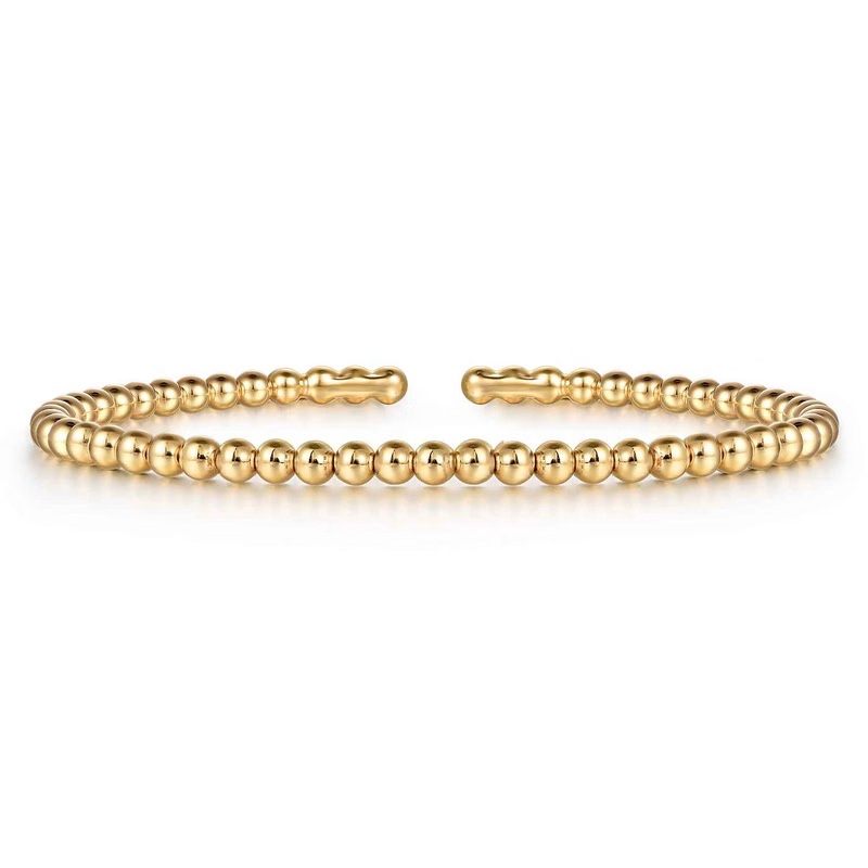 Gabriel & Co. 14K Yellow Gold Bujukan Split Bangle Bracelet Size 5.75