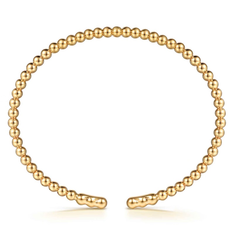 Gabriel & Co. 14K Yellow Gold Bujukan Split Bangle Bracelet Size 5.75