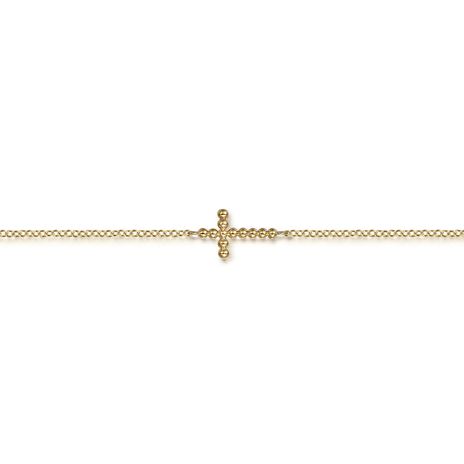Gabriel & Co. 14K Yellow Gold Bujukan Cross Bracelet
