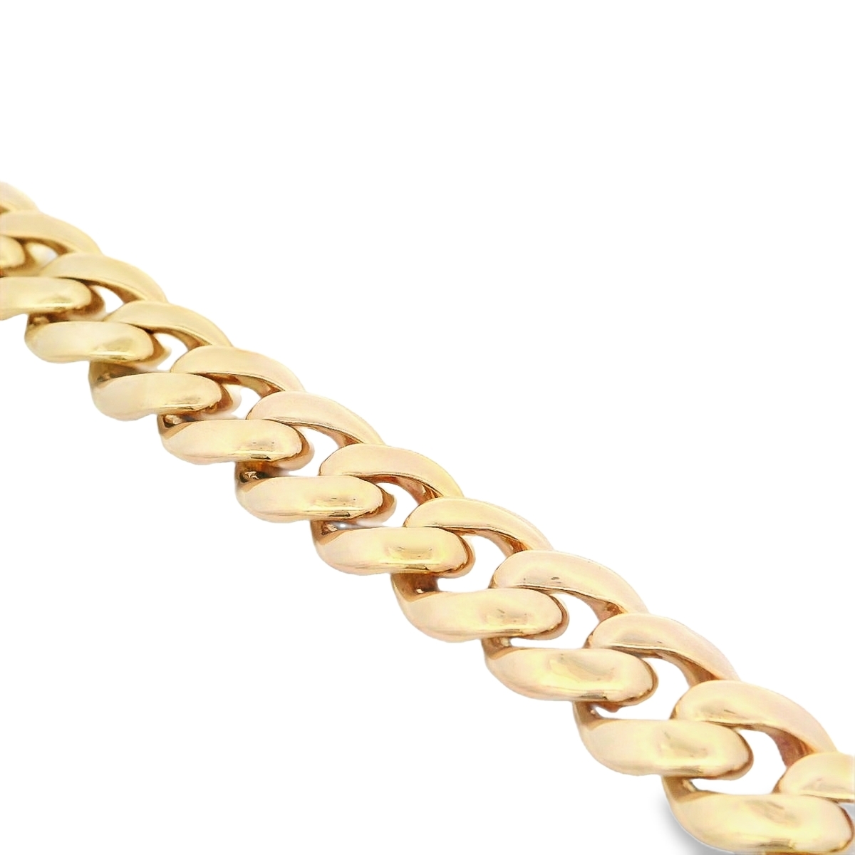 14K Yellow Gold Polished Curb Link Bracelet